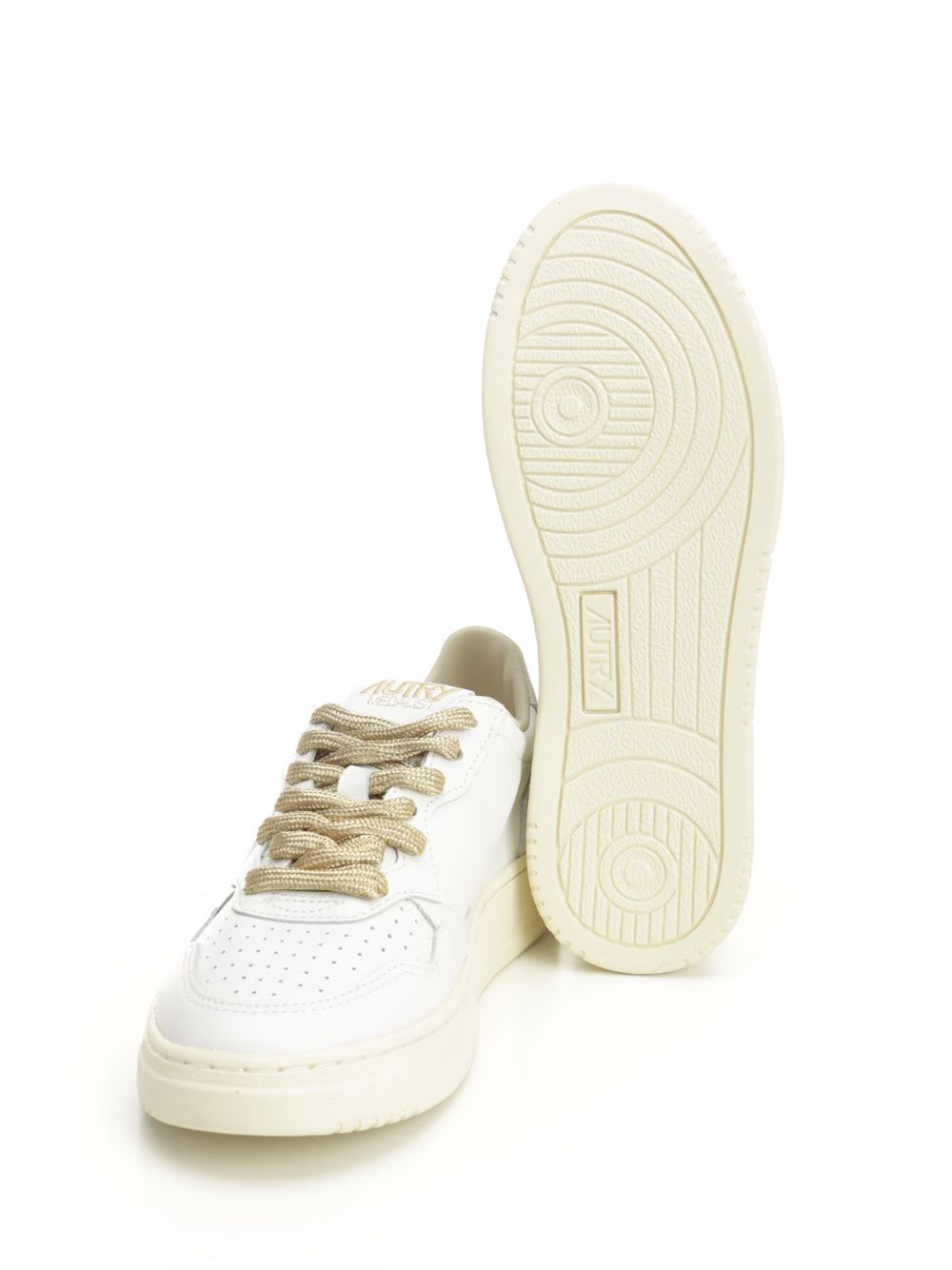 Autry Medalist Leather Low-top Sneakers In White