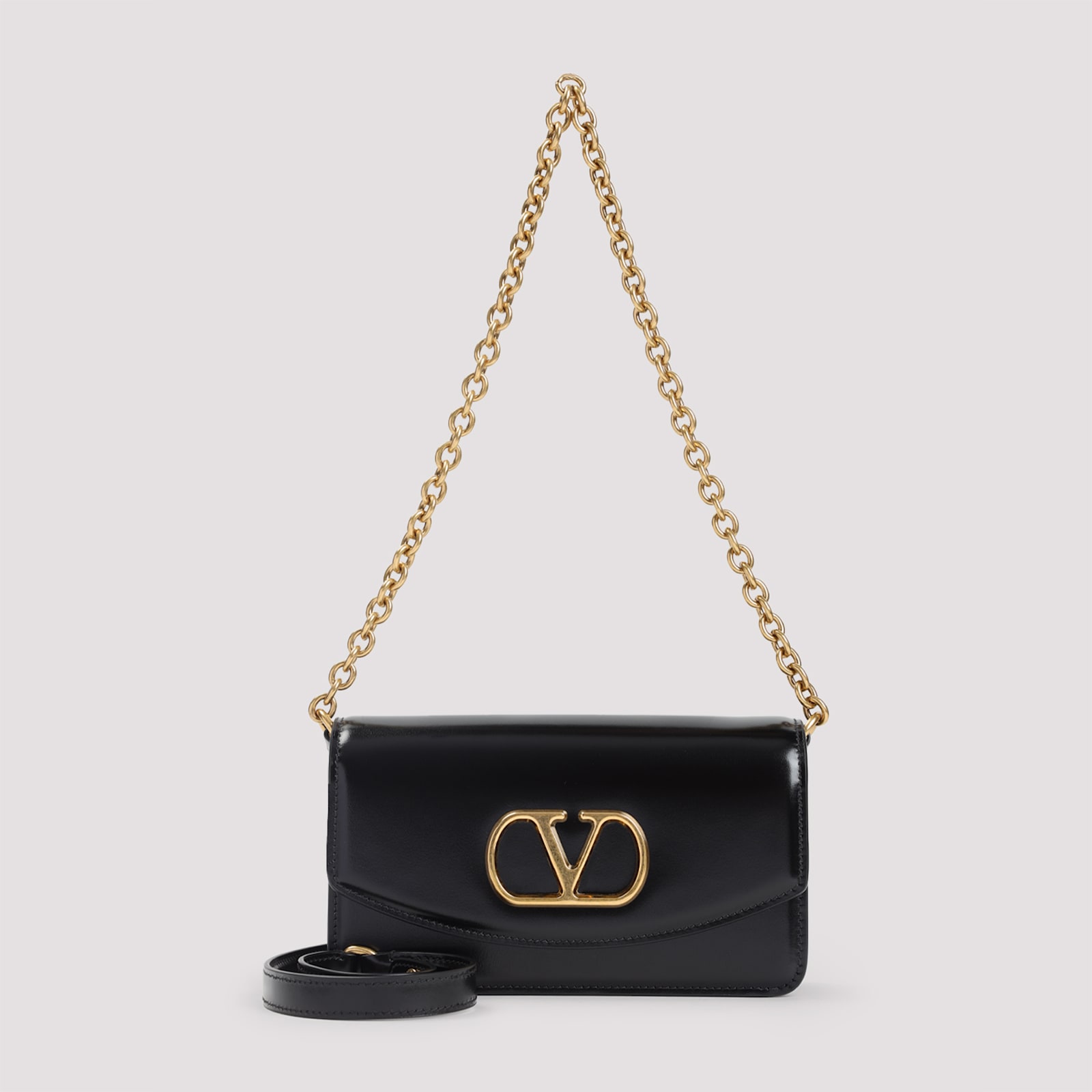 Valentino Small Clutch Vain In Black