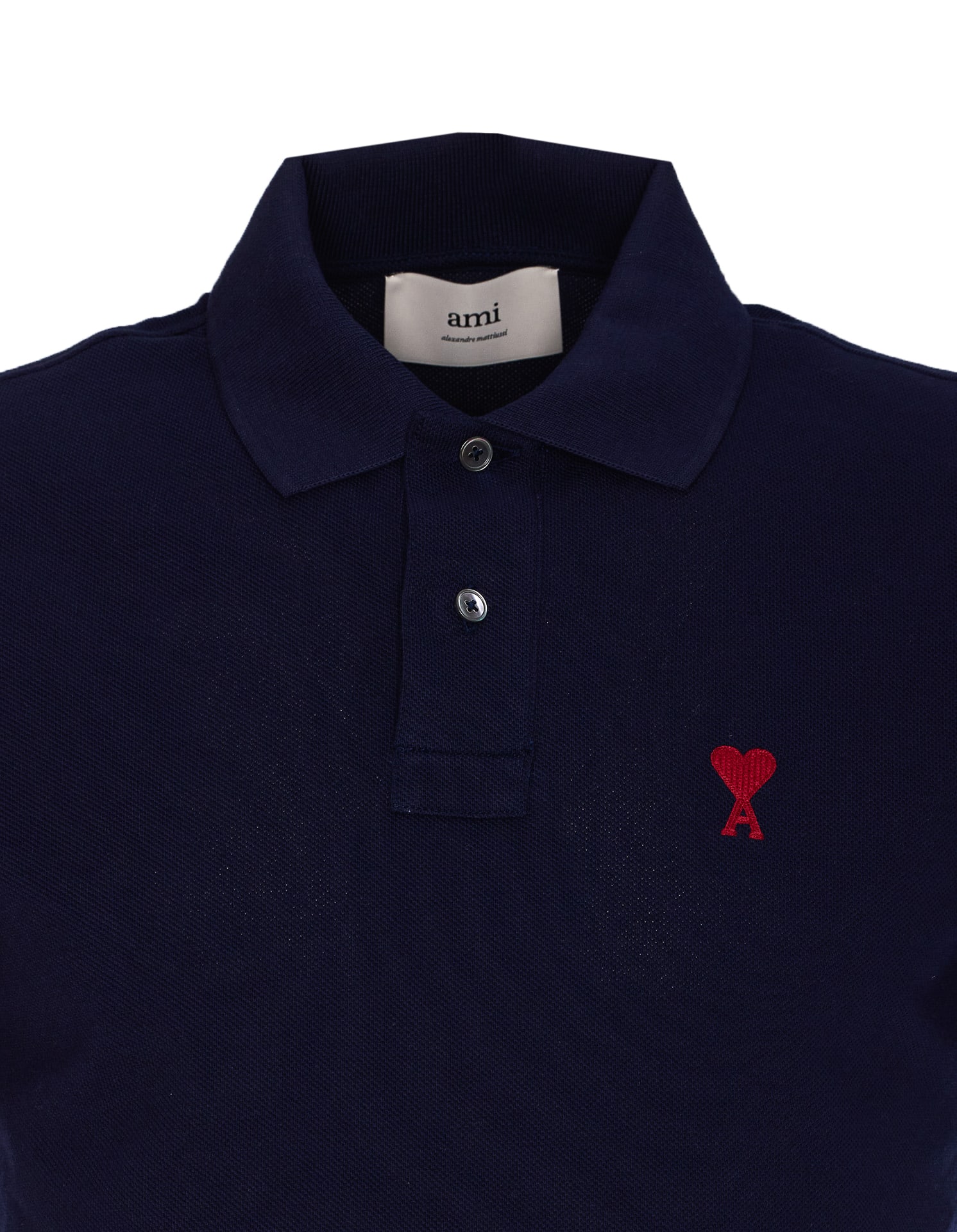 Shop Ami Alexandre Mattiussi Classic Ami De Coeur Polo In Blue