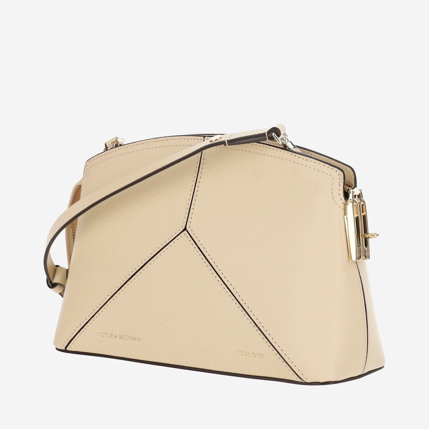 Shop Victoria Beckham Victoria Leather Shoulder Bag In White