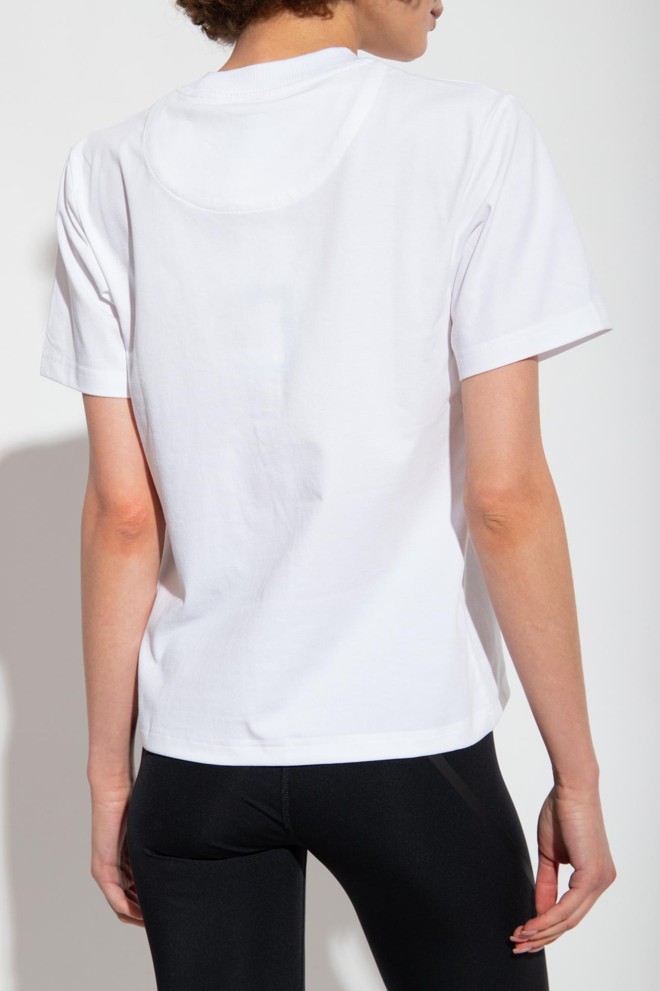 Shop Adidas By Stella Mccartney T-shirt With Logo In White