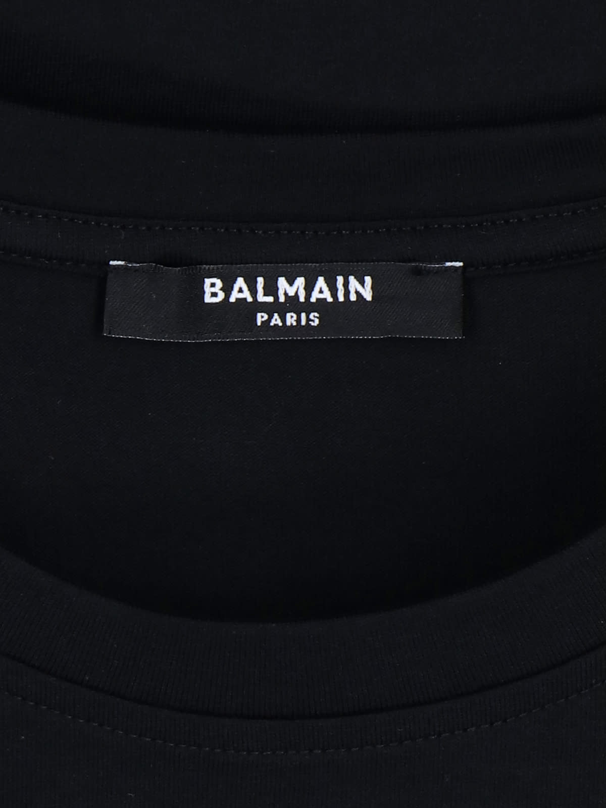 Shop Balmain Logo Buttons T-shirt In Nero E Bianco
