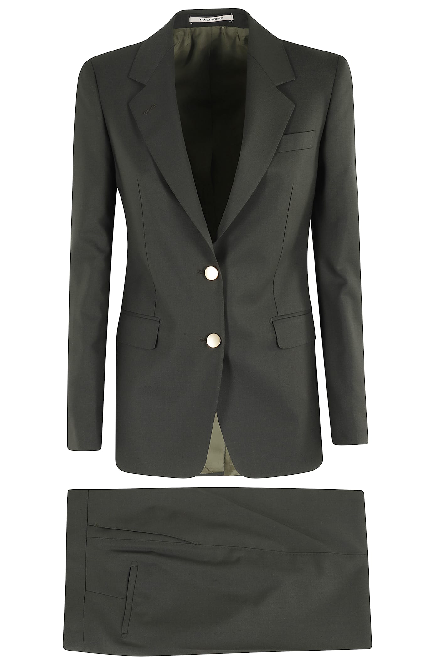 Tagliatore Single-breasted Suit In Green