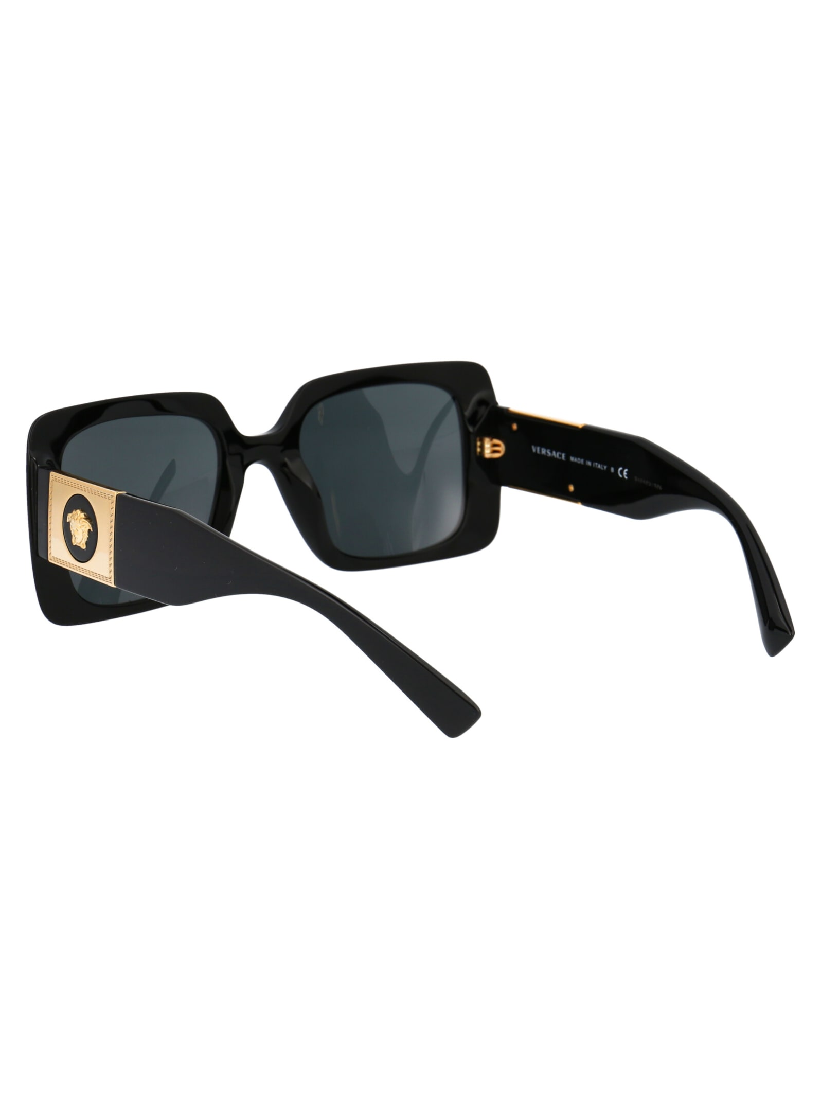 Versace 54mm Rectangle Sunglasses In Black