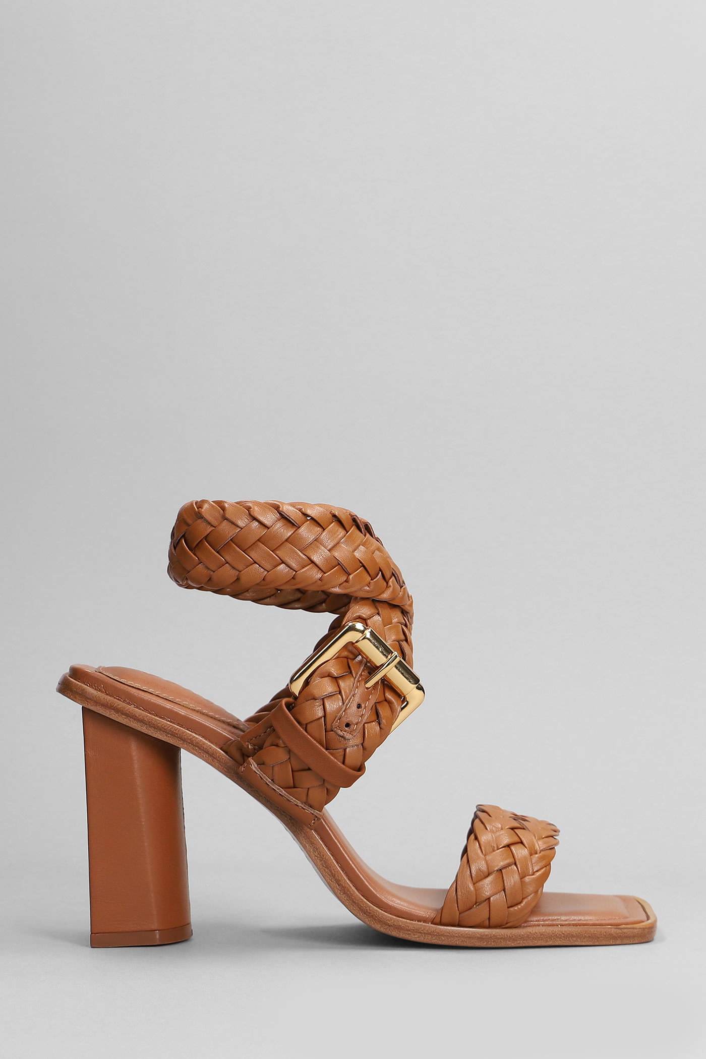 Schutz Sandals In Leather Colour Leather