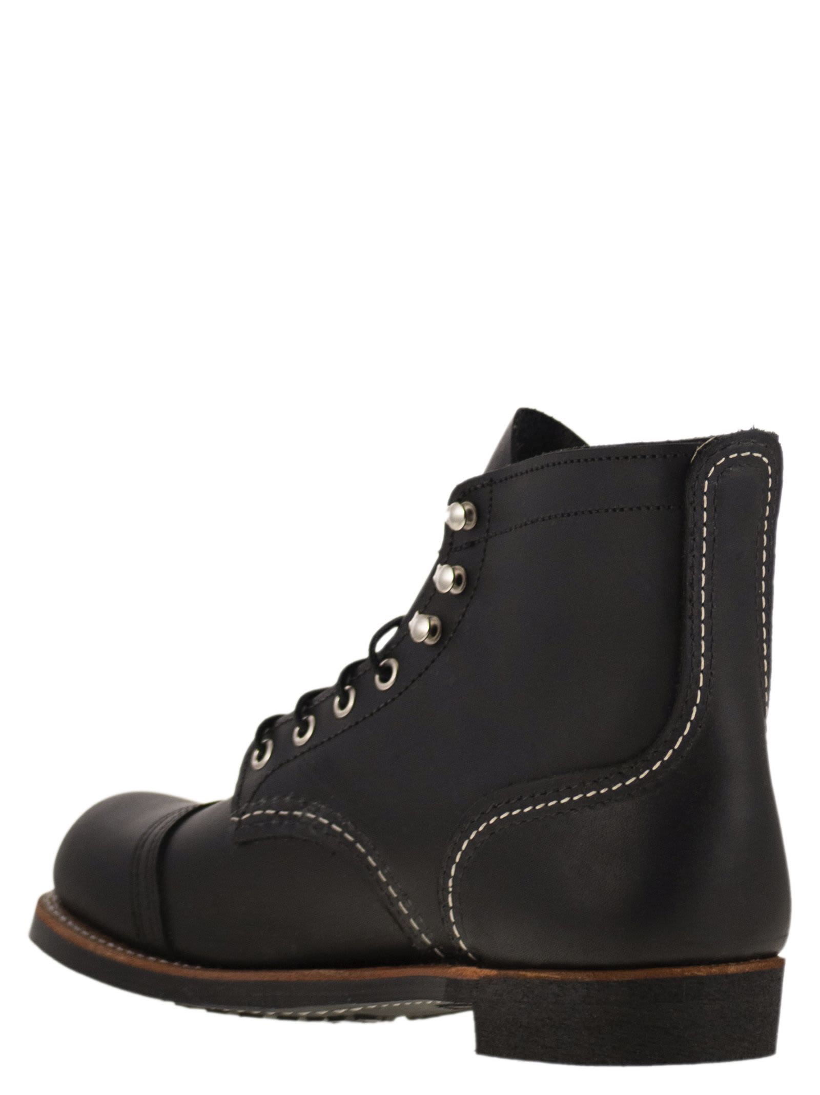 Red Wing "iron Ranger" Ankle Boots In Black