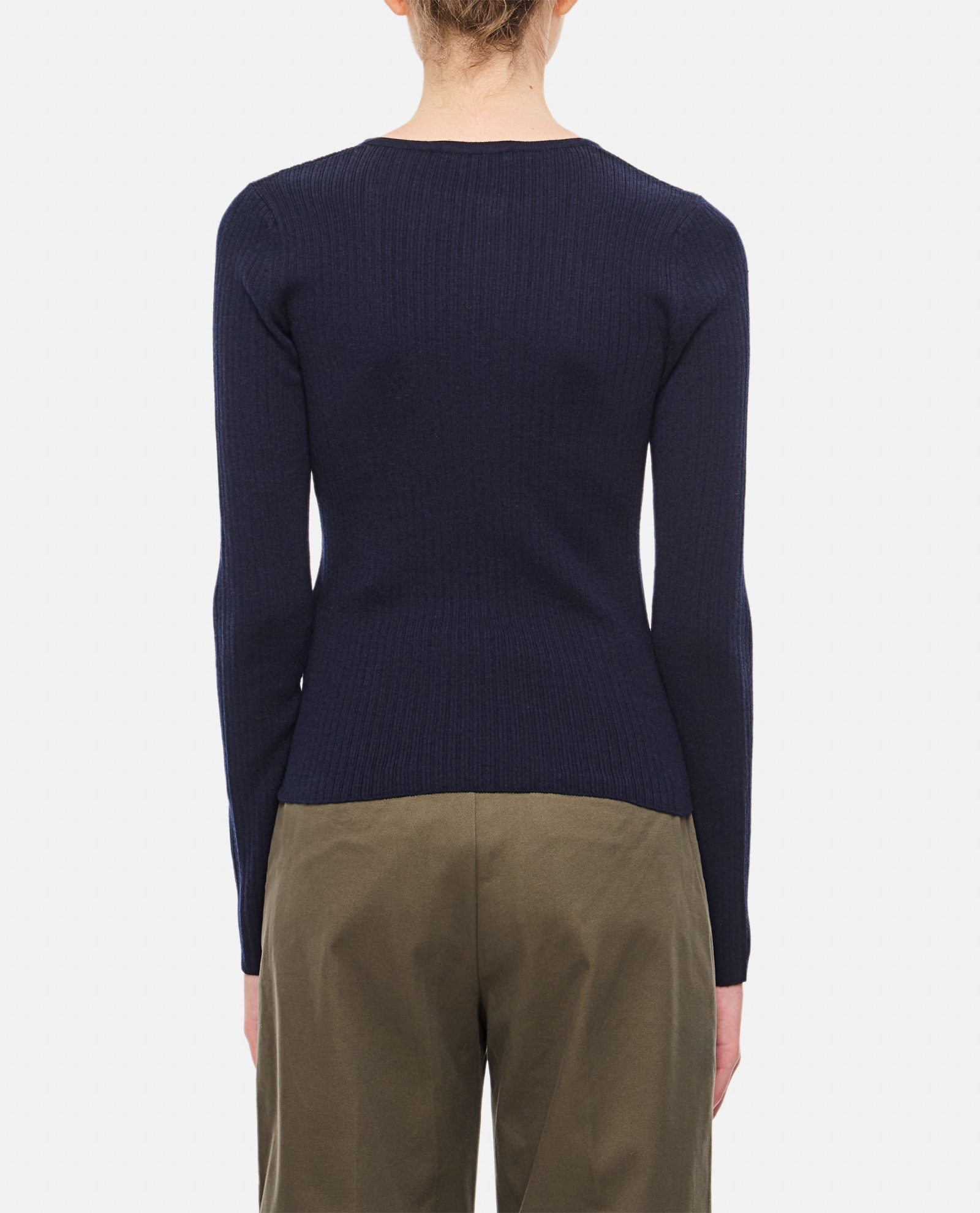 Shop Max Mara Urlo Long Sleeve Top In Blue