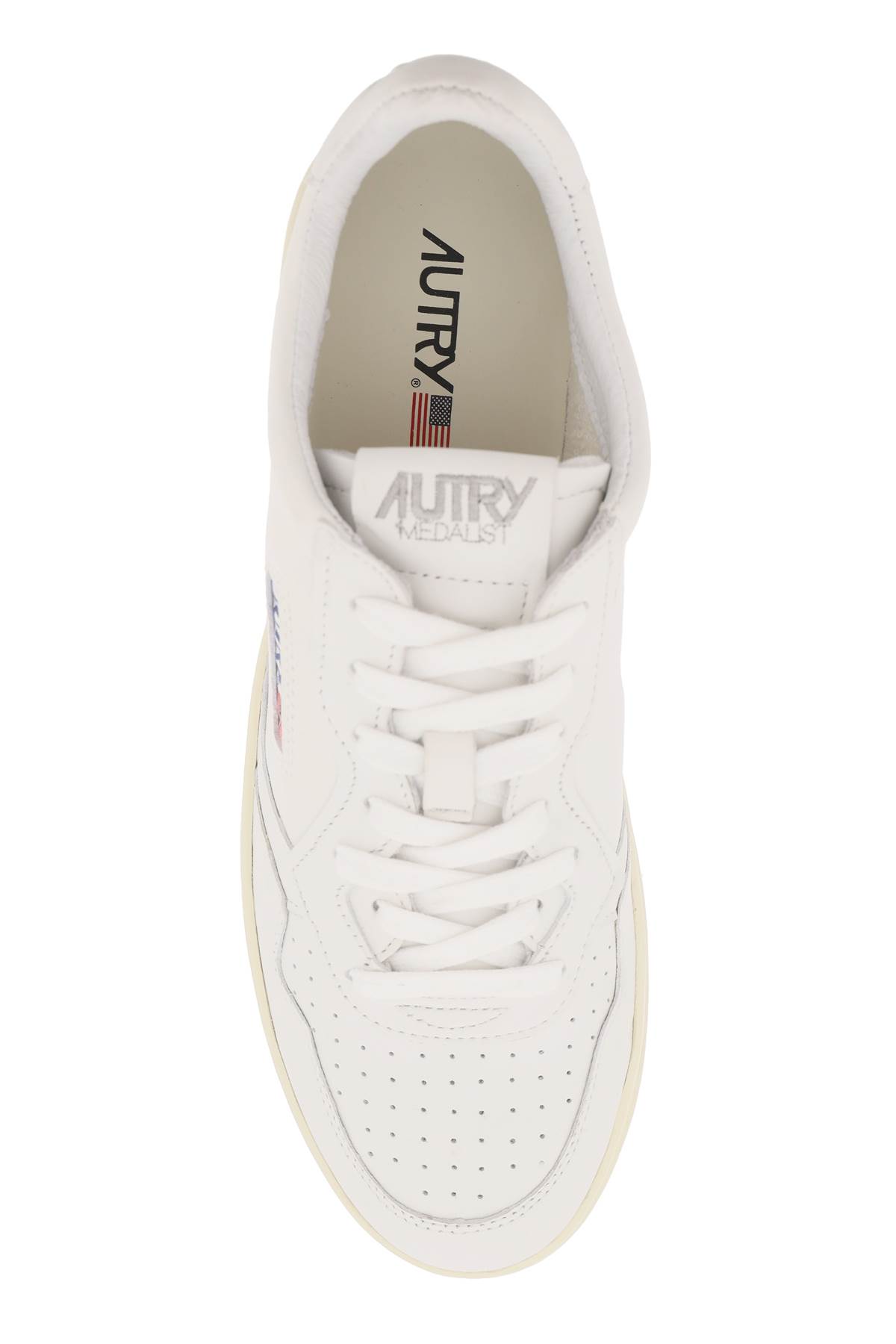 Shop Autry Medalist Low Sneakers In White (white)
