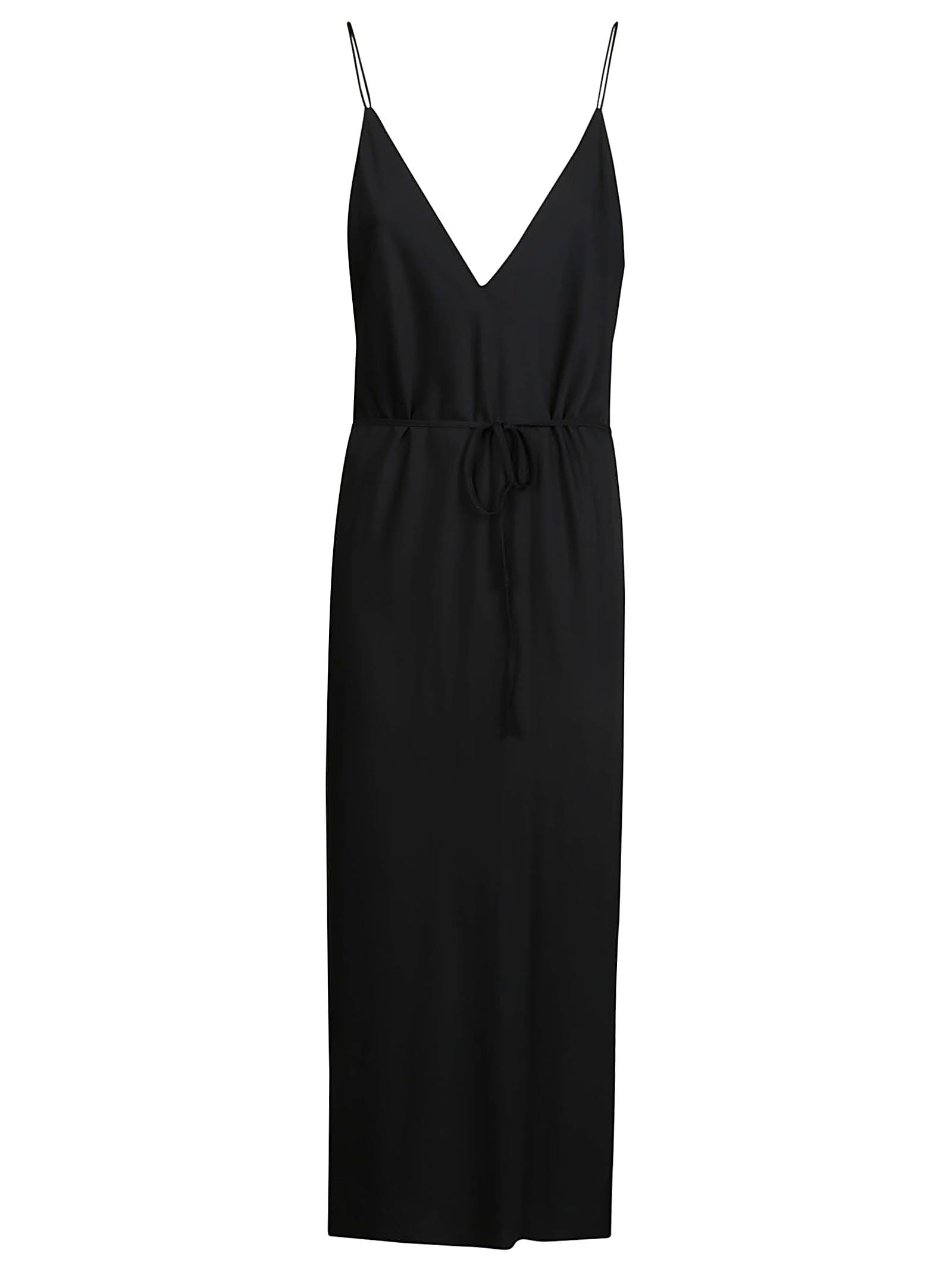 Shop Calvin Klein Recycled Cdc Midi Slip Dress In Black