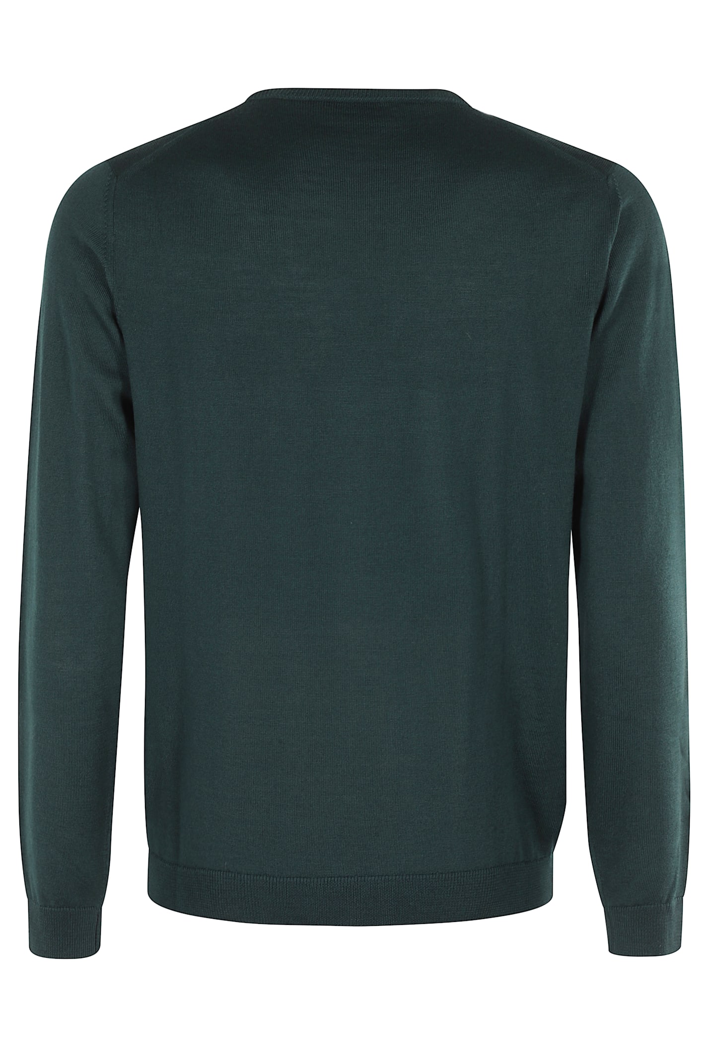 Roberto Collina Bottle Green Merino Wool Crew-neck Sweater In Green