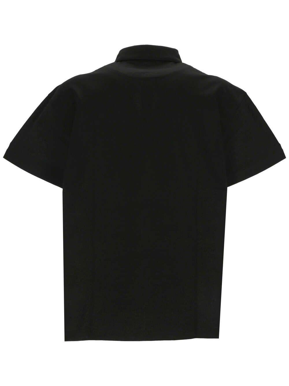 Shop Palm Angels Logo Patch Short-sleeved Polo Shirt In Black