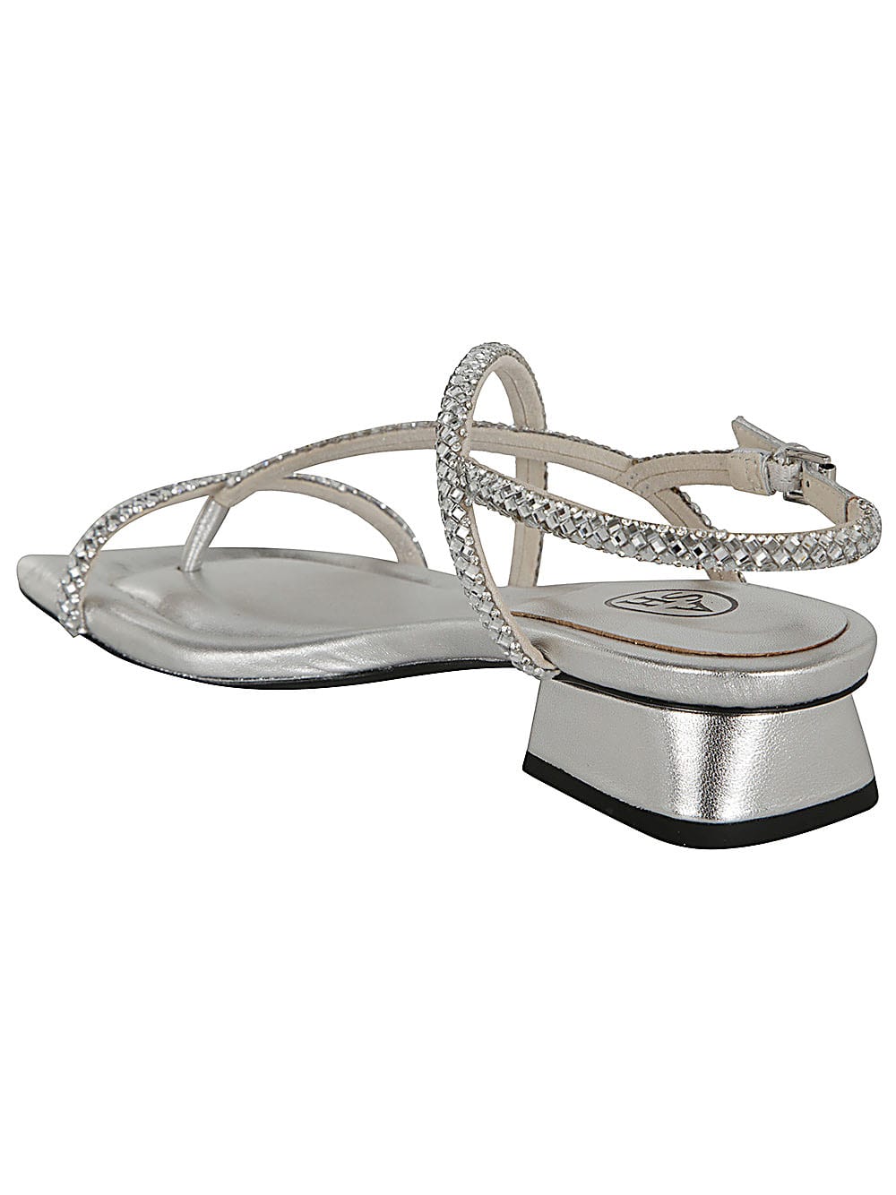 Shop Ash Isla02 Sandals In Silver Talc