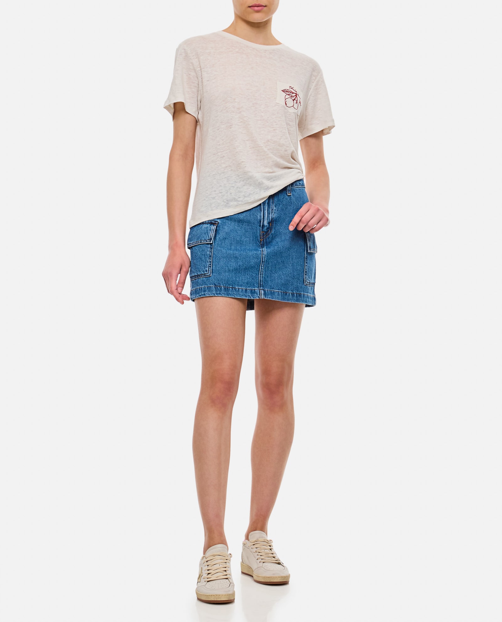 Shop Levi's Cargo Mini Denim Skirt In Blue