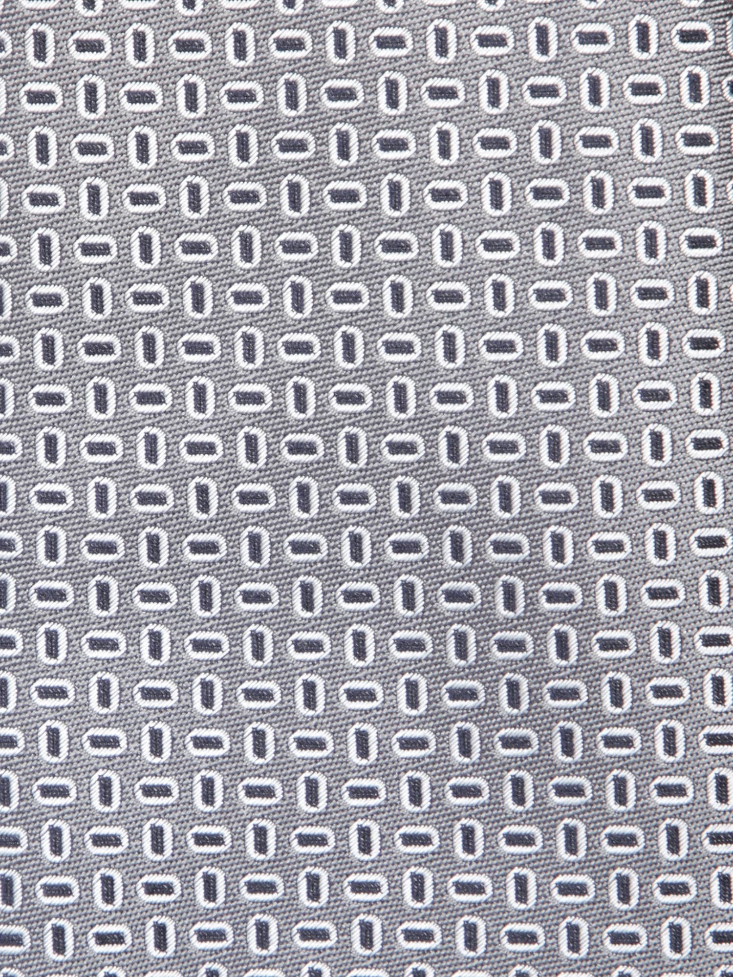Canali Grey Geometric Micro Pattern Tie In Gray