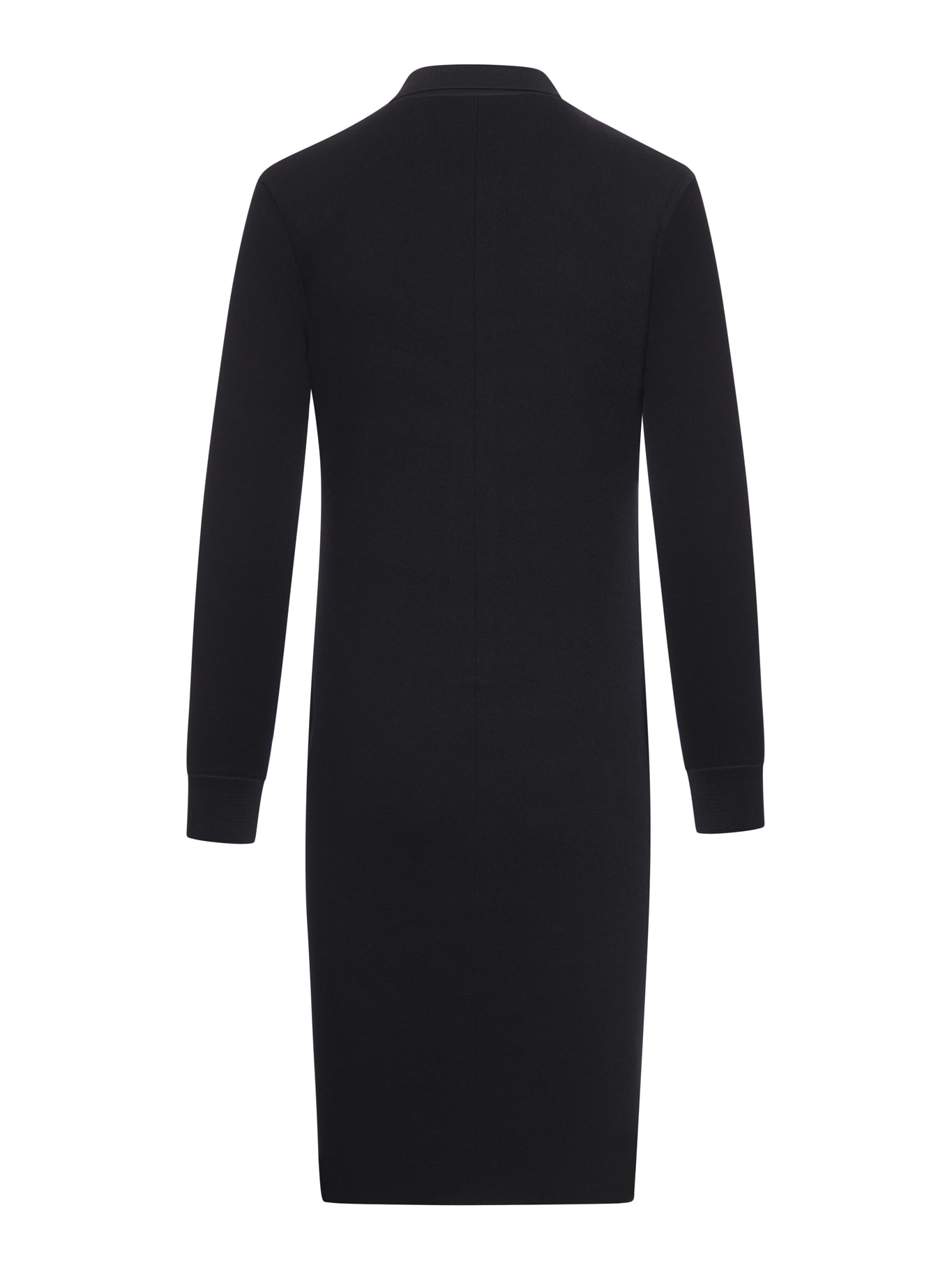 Shop Tom Ford Full Needle Stretch Wool - 14gg Polo Dress In Black