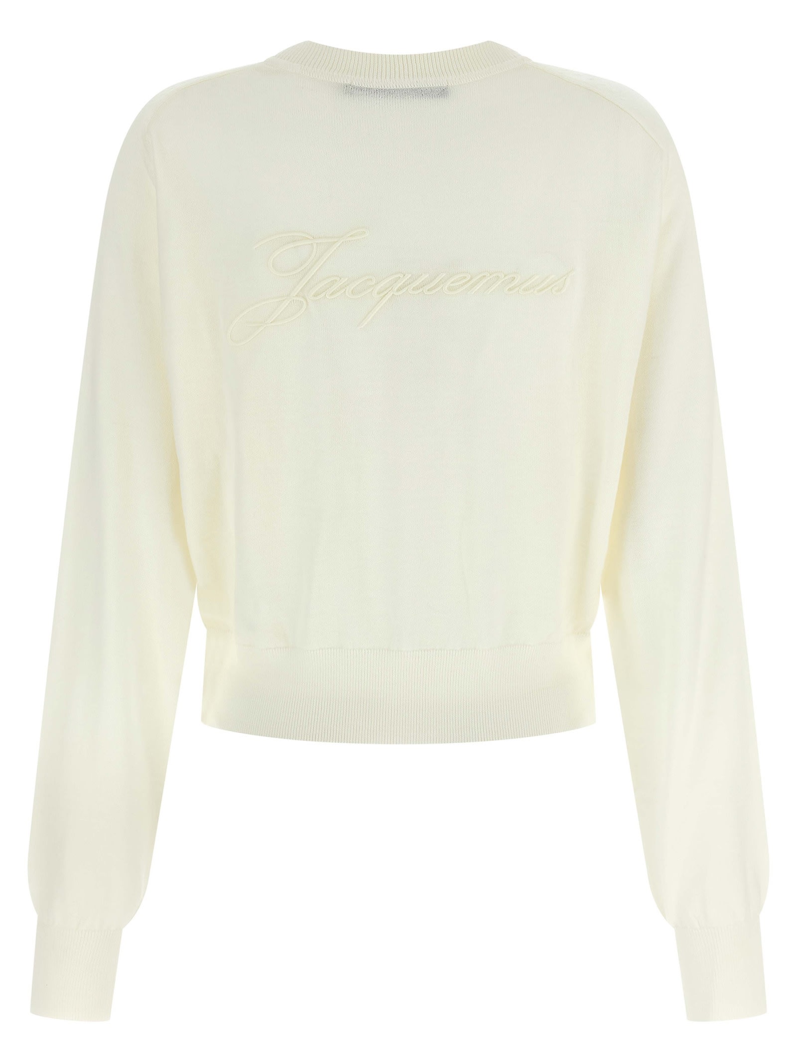 Jacquemus 'le Sweater Brodé' Sweater In Neutral