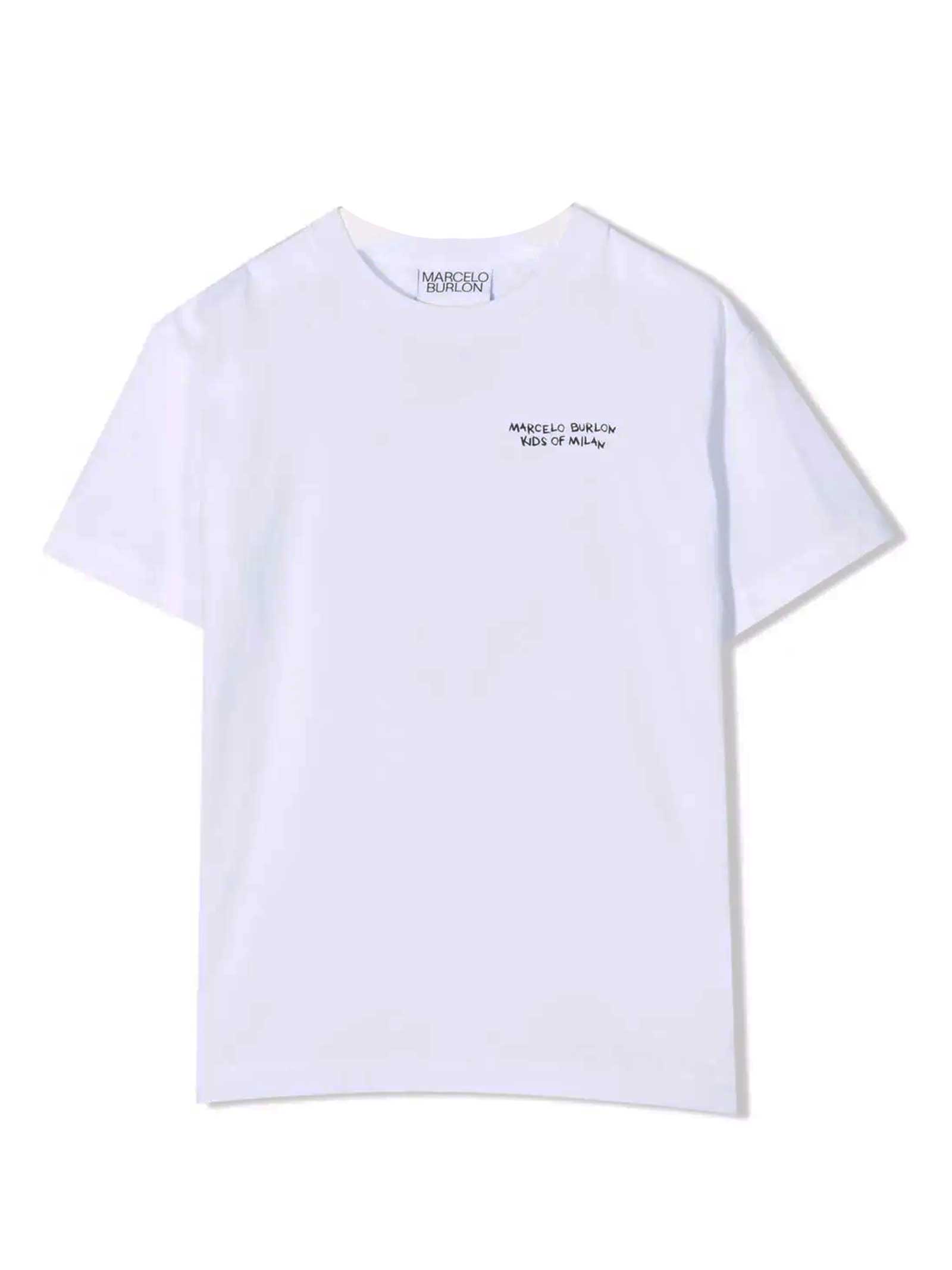 Marcelo Burlon White T-shirt With Back Print