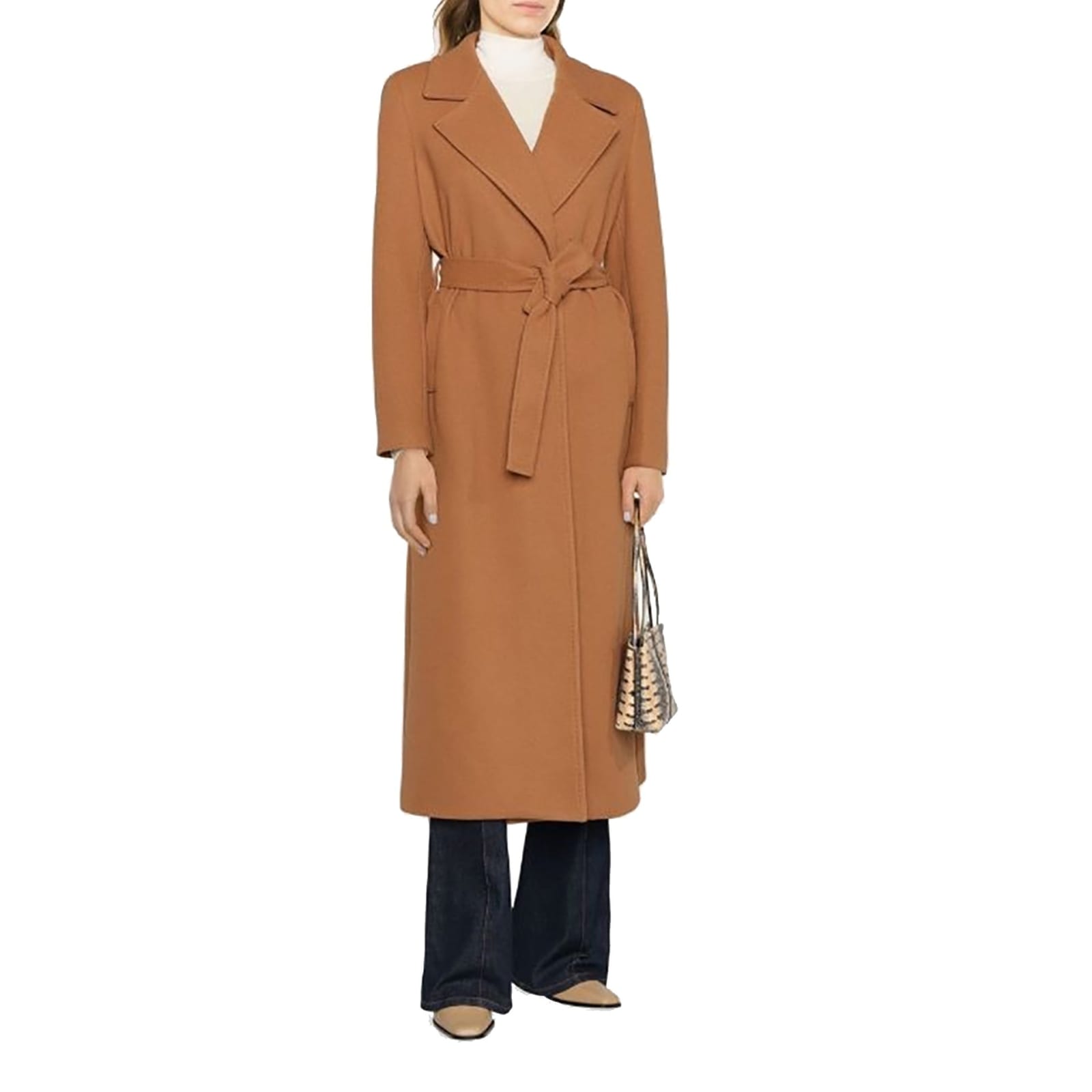 Blanca Vita Wool Blend Coat In Brown