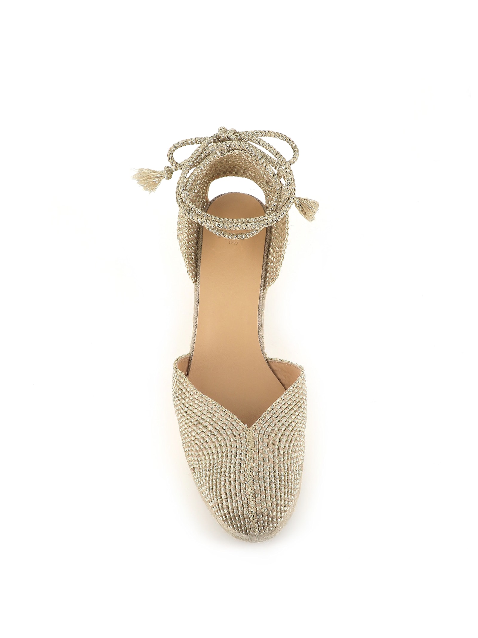 Shop Castaã±er Espadrillas Caora In Gold