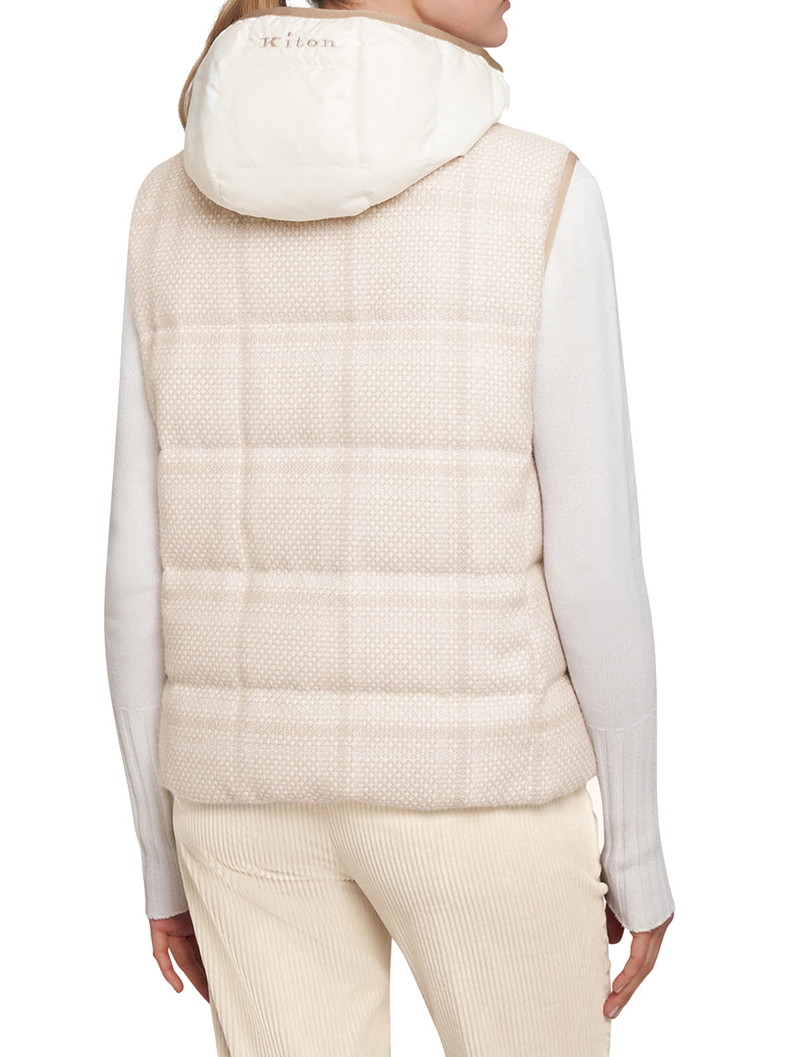 Shop Kiton Blouson Cashmere In White