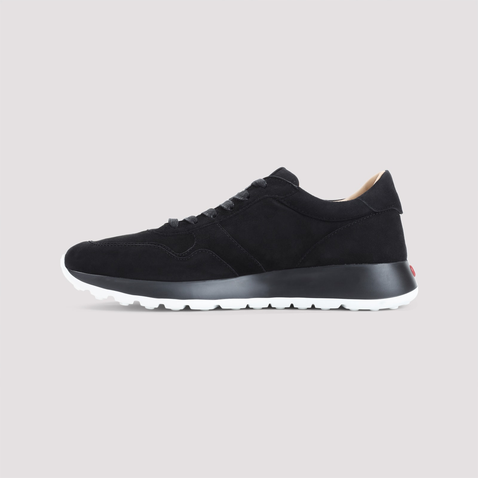 Tod's Suede Sneakers Low Profile Rubber Sole In Black