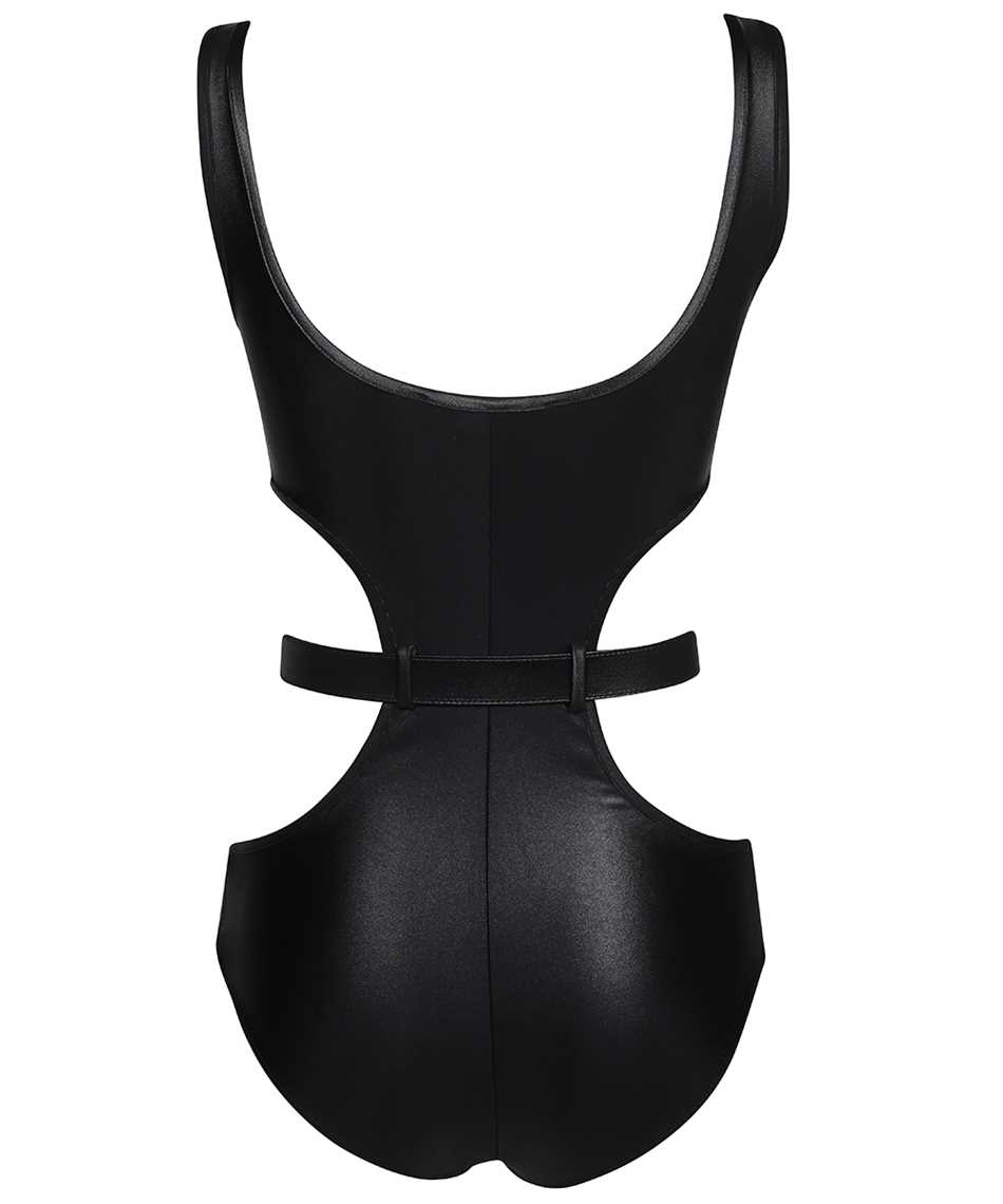 Versace Jeans Couture Bodysuit In Technical Fabric In Black