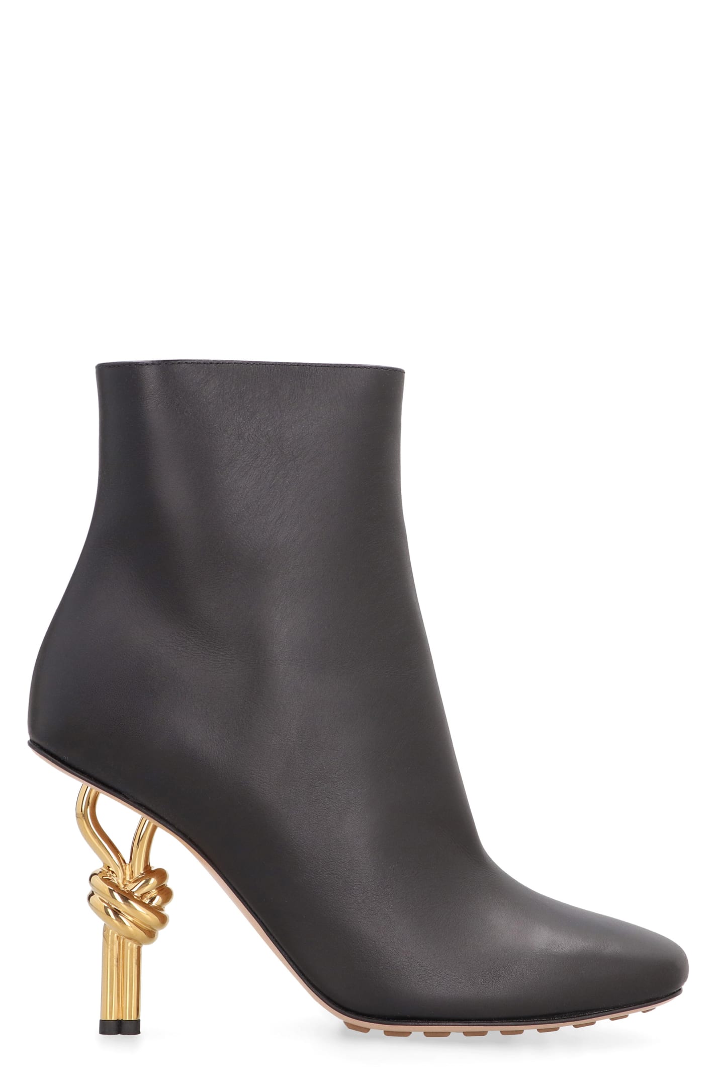 Knot Leather Ankle Boots