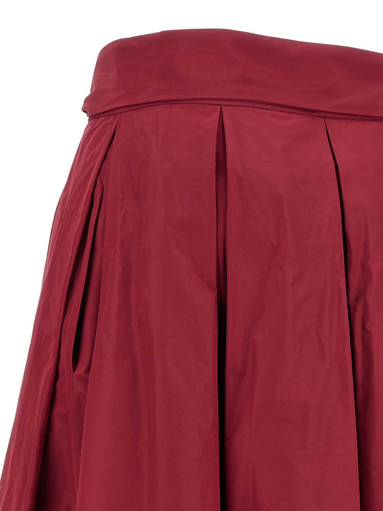 Pinko Maroon Cavallina Skirt In Burgundy