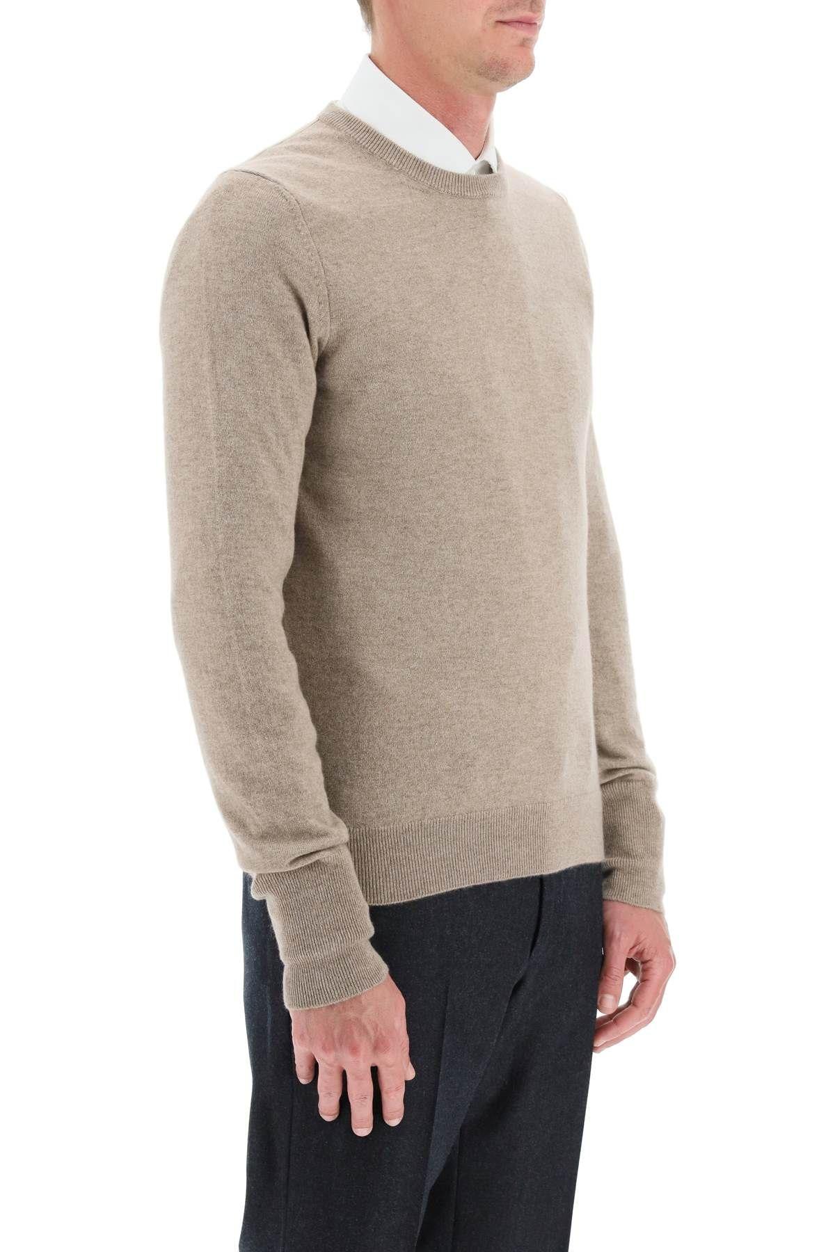 Shop Drumohr Cashmere Crew Neck Sweater In Sabbia