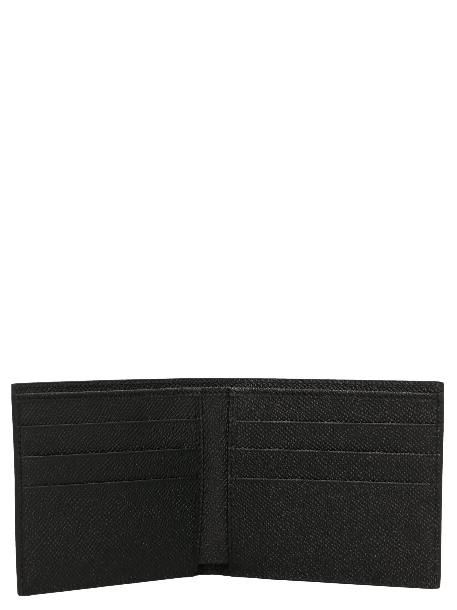 Shop Dolce & Gabbana Logo Plaque Wallet In Black