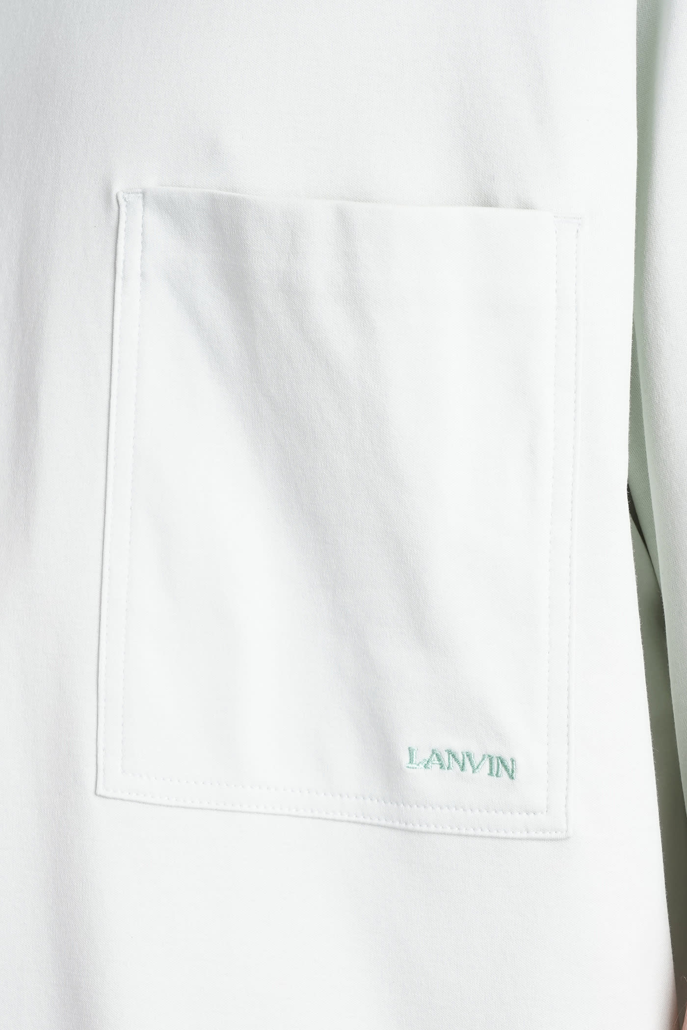 Shop Lanvin T-shirt In Green Cotton