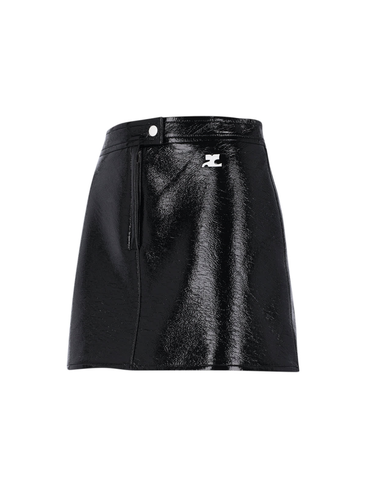 Shop Courrèges Mini Skirt Reedition In Black