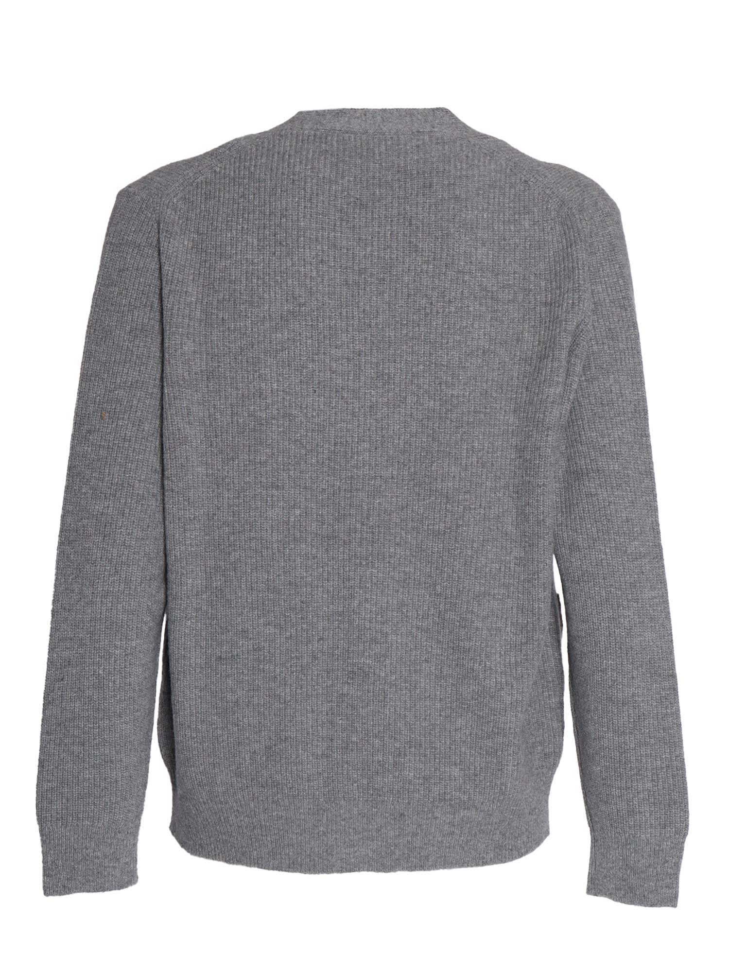 Shop Ballantyne V-neck Cardigan In Grey