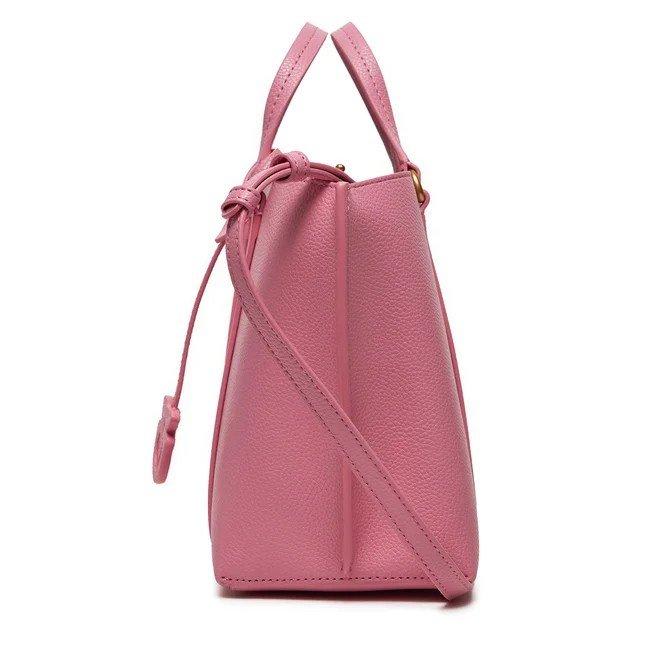 Shop Pinko Carrie Logo Charm Tote Bag In Pink
