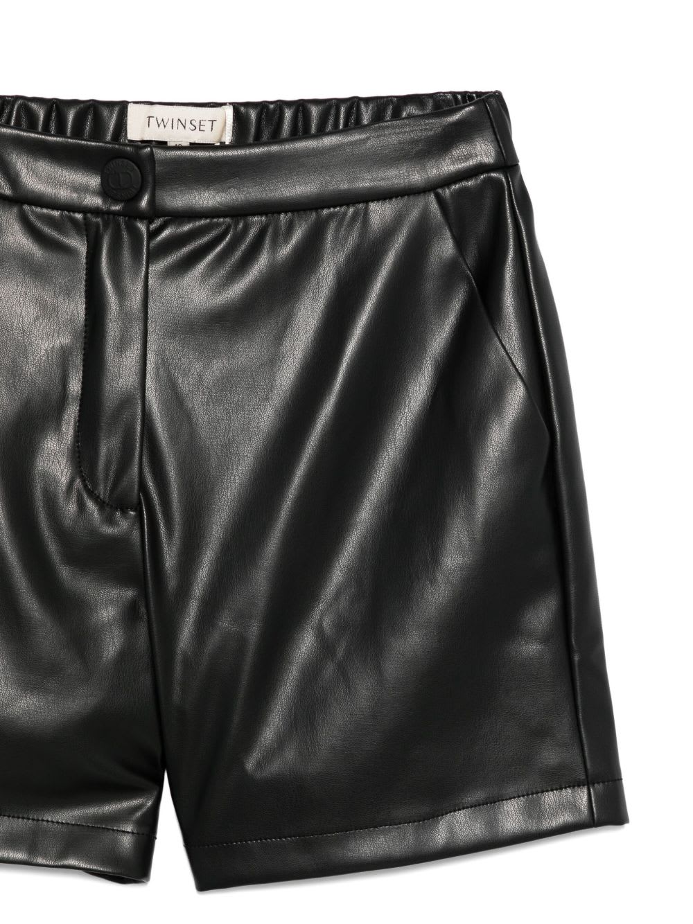 Twinset Kids Buttoned Elasticated Shorts In Black