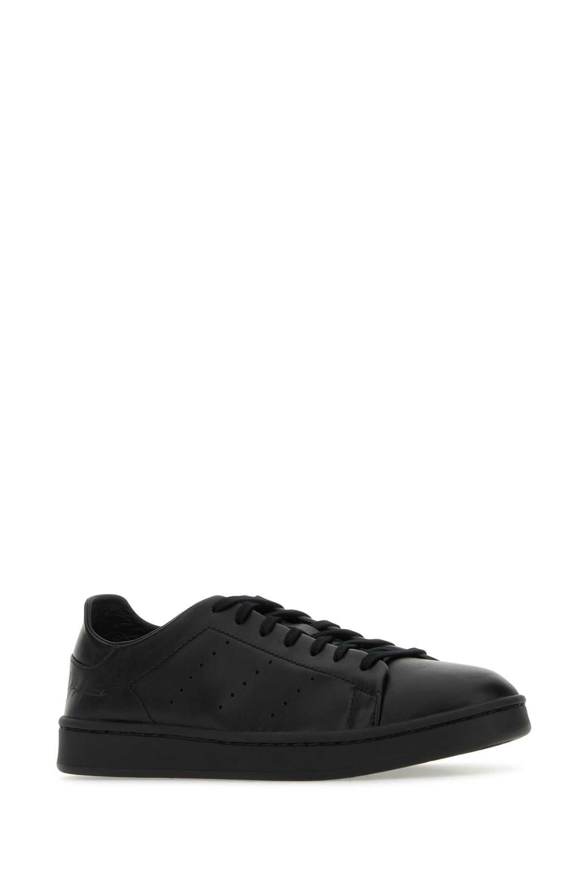 Y-3 Black Leather Stan Smith Trainers
