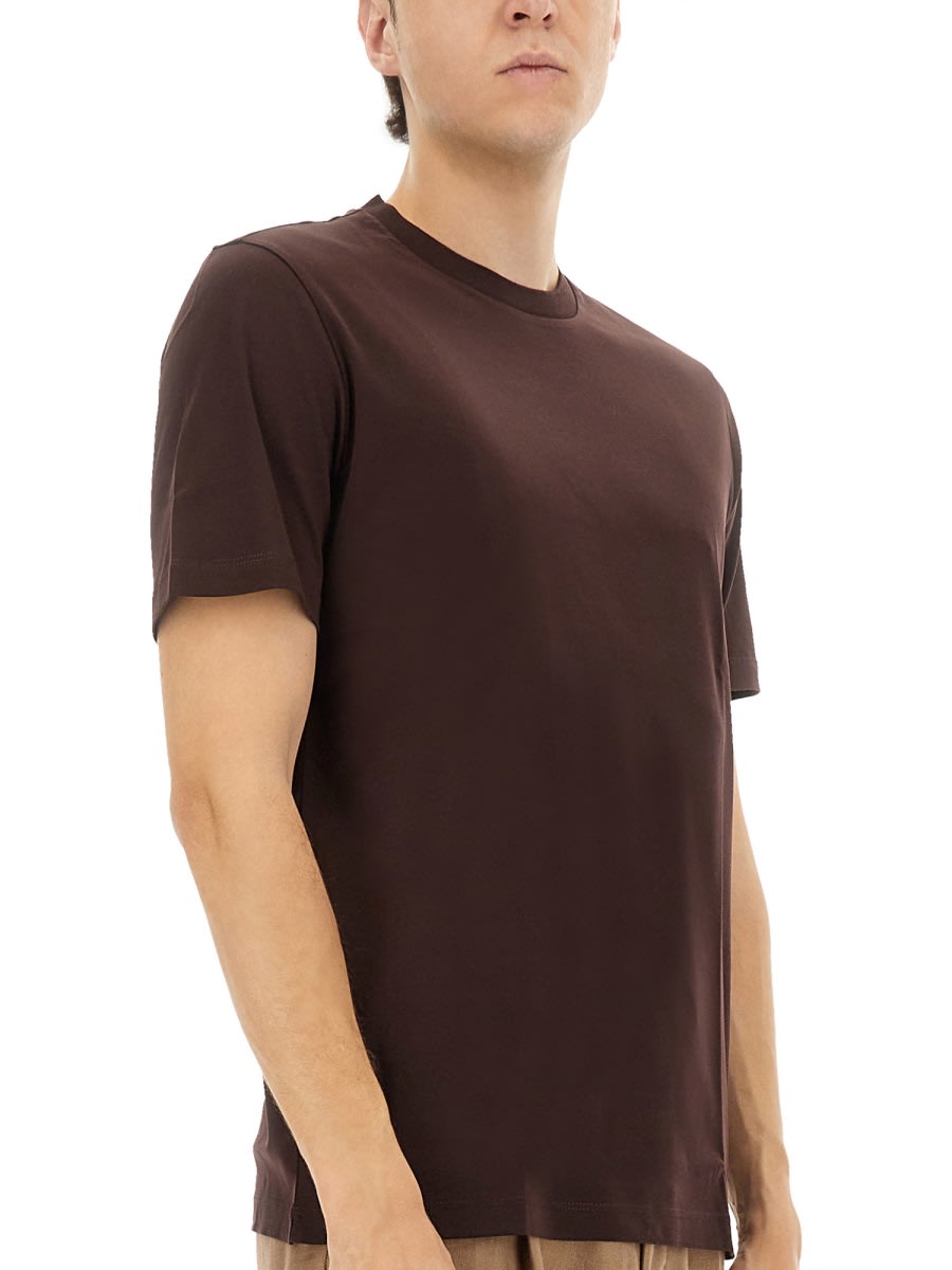 Hugo Boss Boss "l-tesar 14" T-shirt In Brown