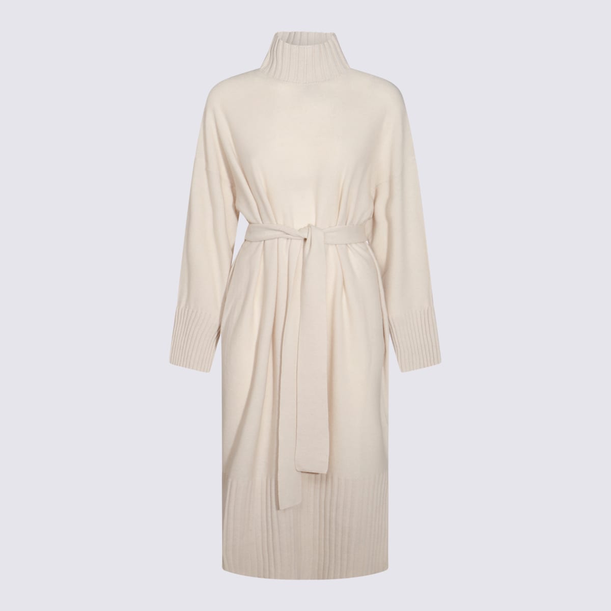 Shop Antonelli Ivory Wool Blend Dress In Cream