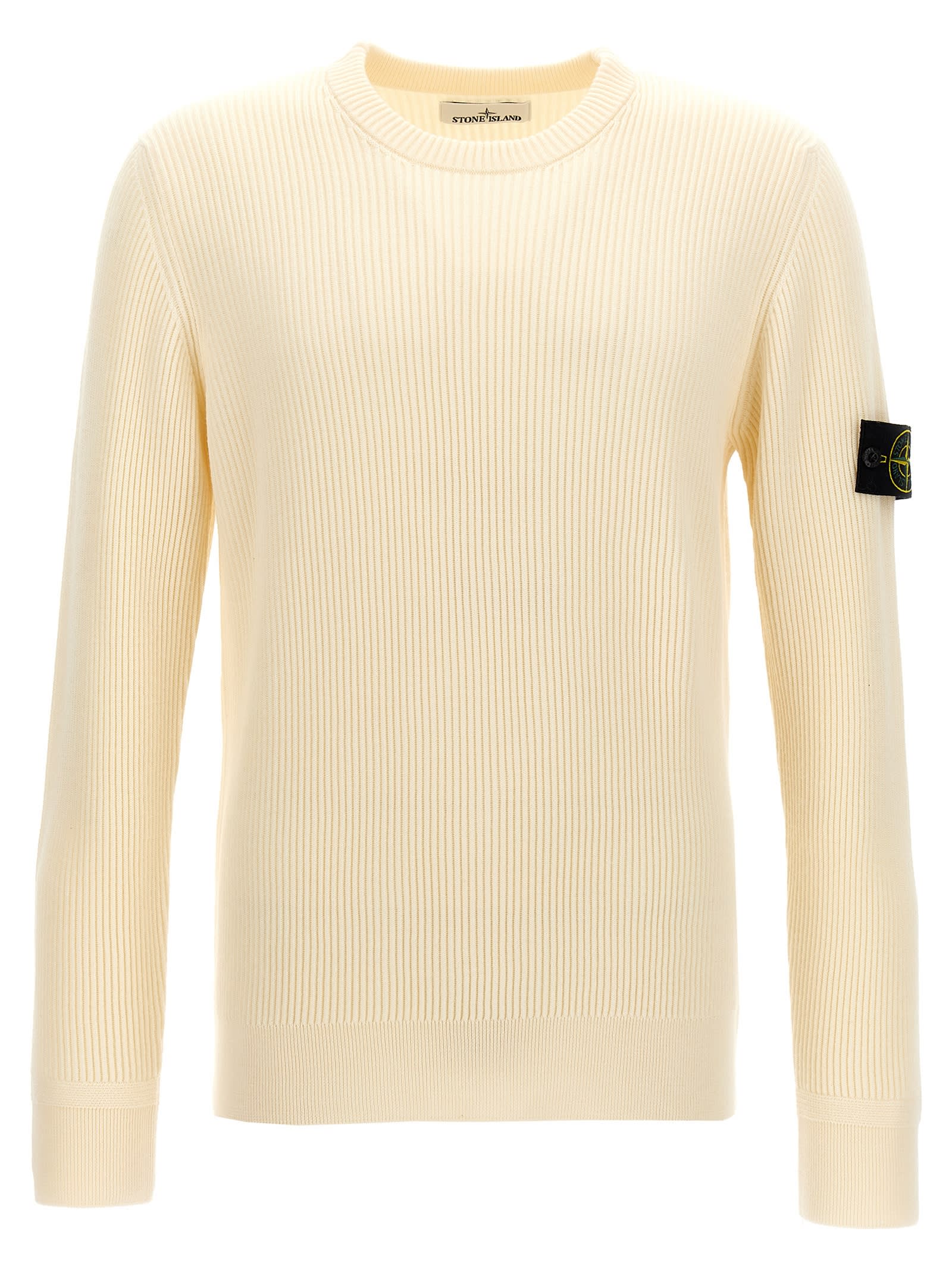 Shop Stone Island Rws Sweater In White