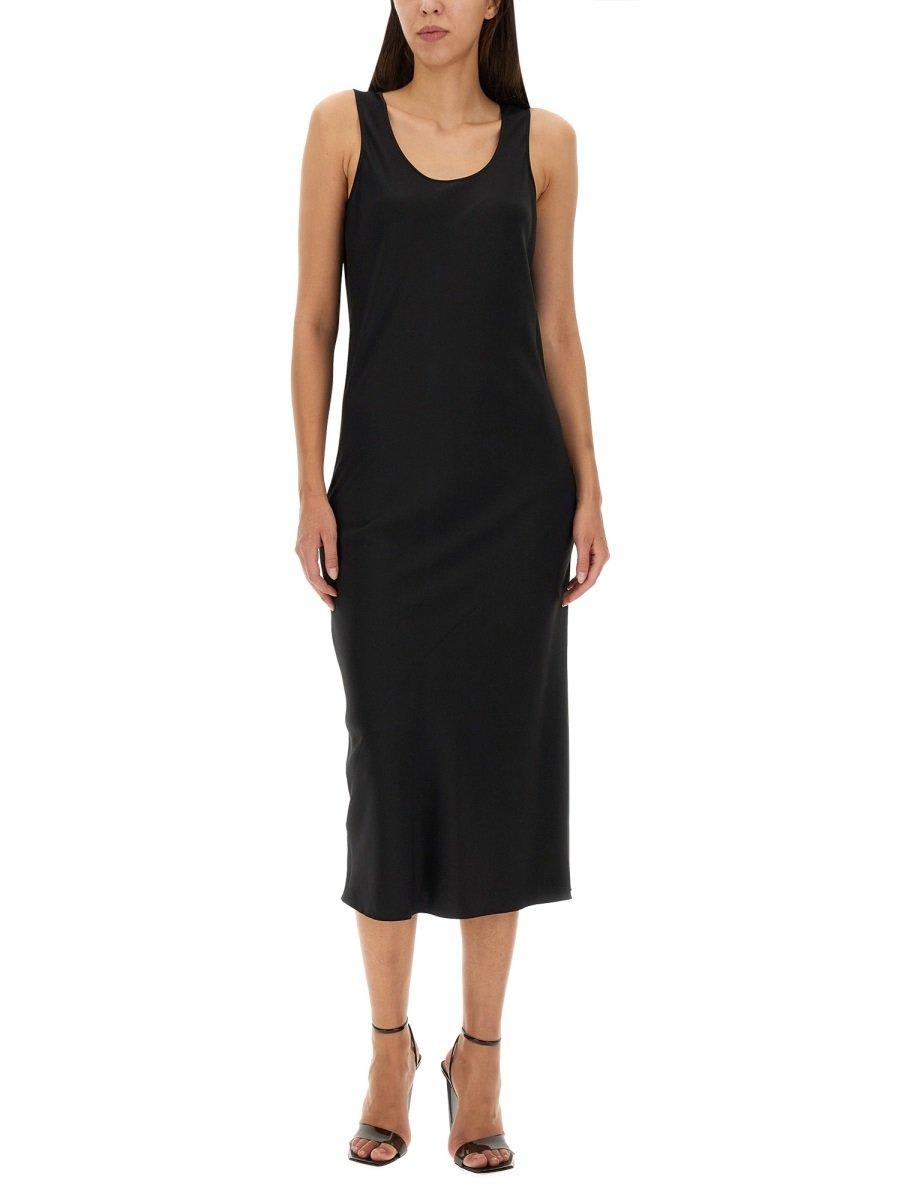 Shop Sportmax Sleeveless Midi Dress In Nero