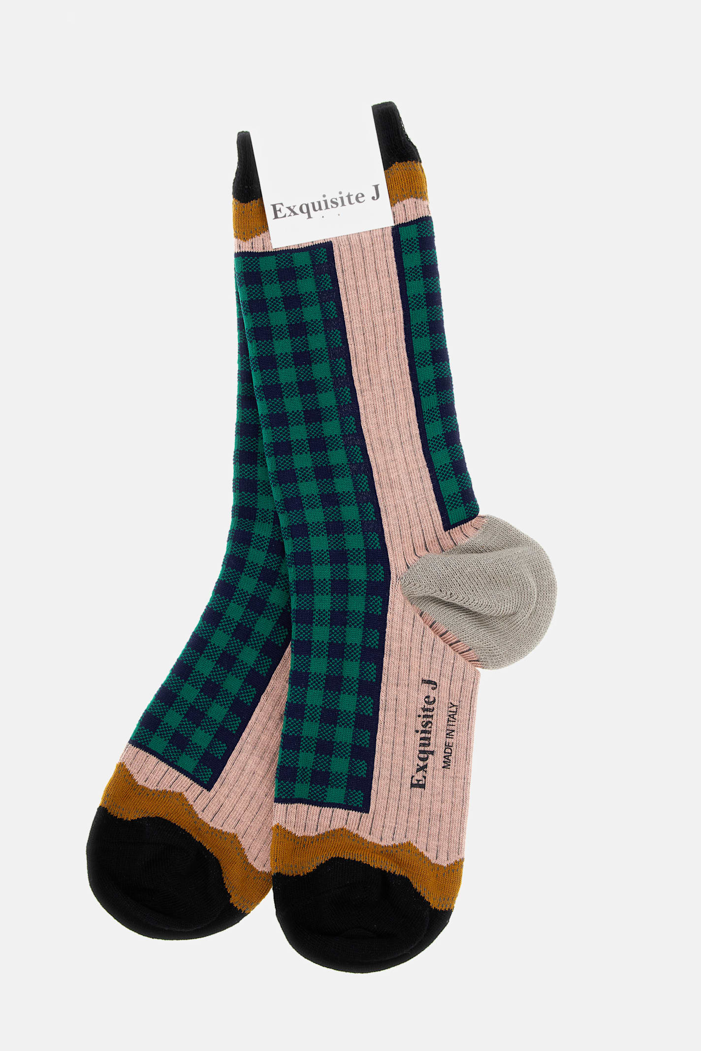 Exquisite J Mid-lenght Cotton Blend Socks In Multi