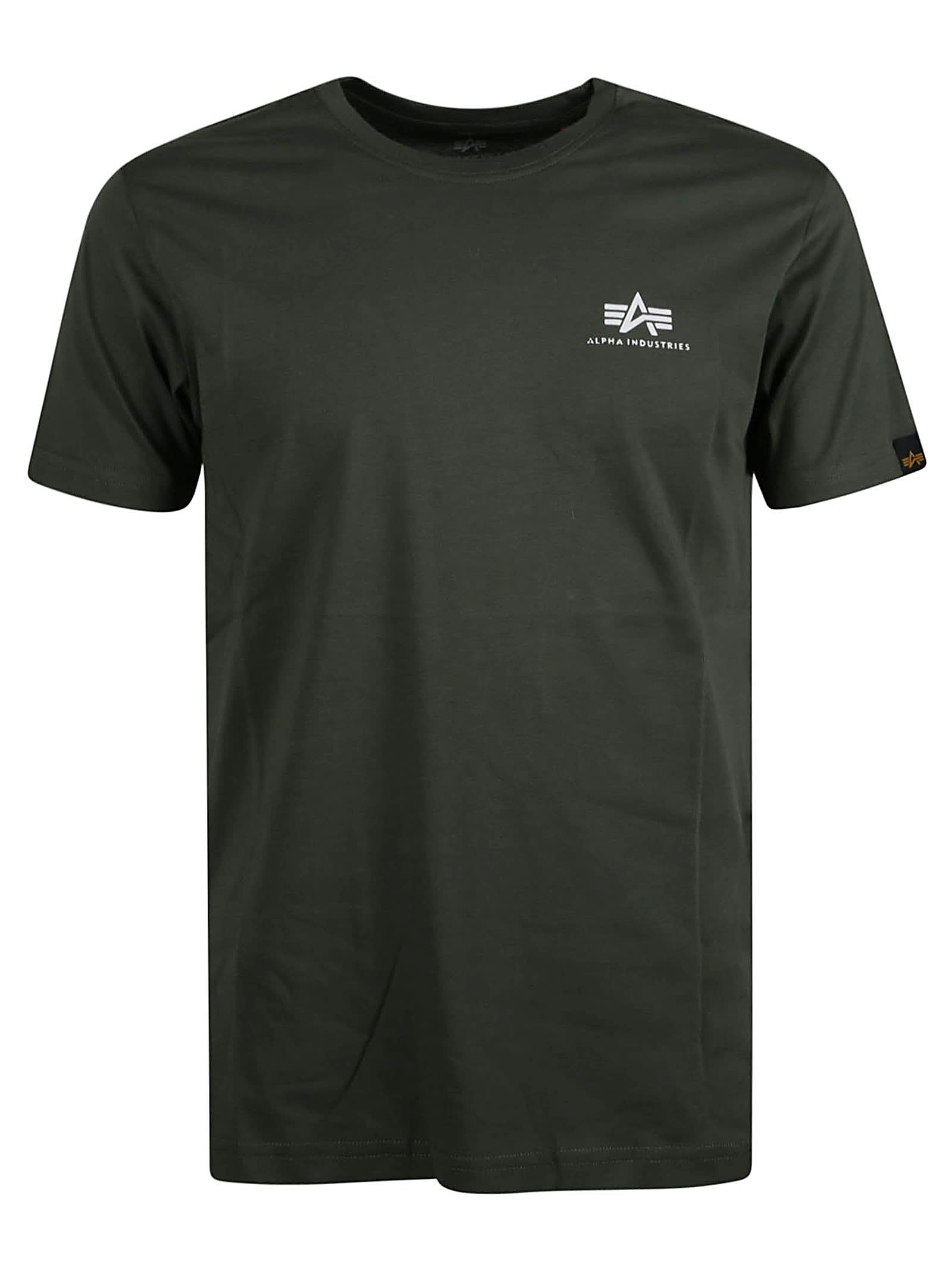 Shop Alpha Industries Basic Small Logo T-shirt In Olive Green