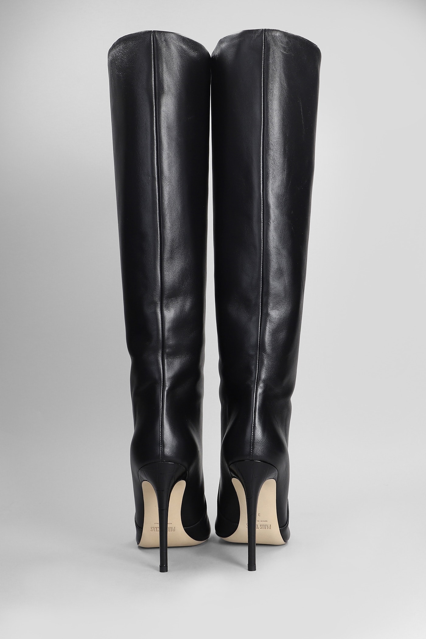 Shop Paris Texas High Heels Boots In Black Leather