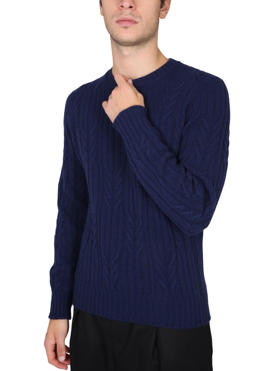 Shop Drumohr Cashmere Sweater In Blue