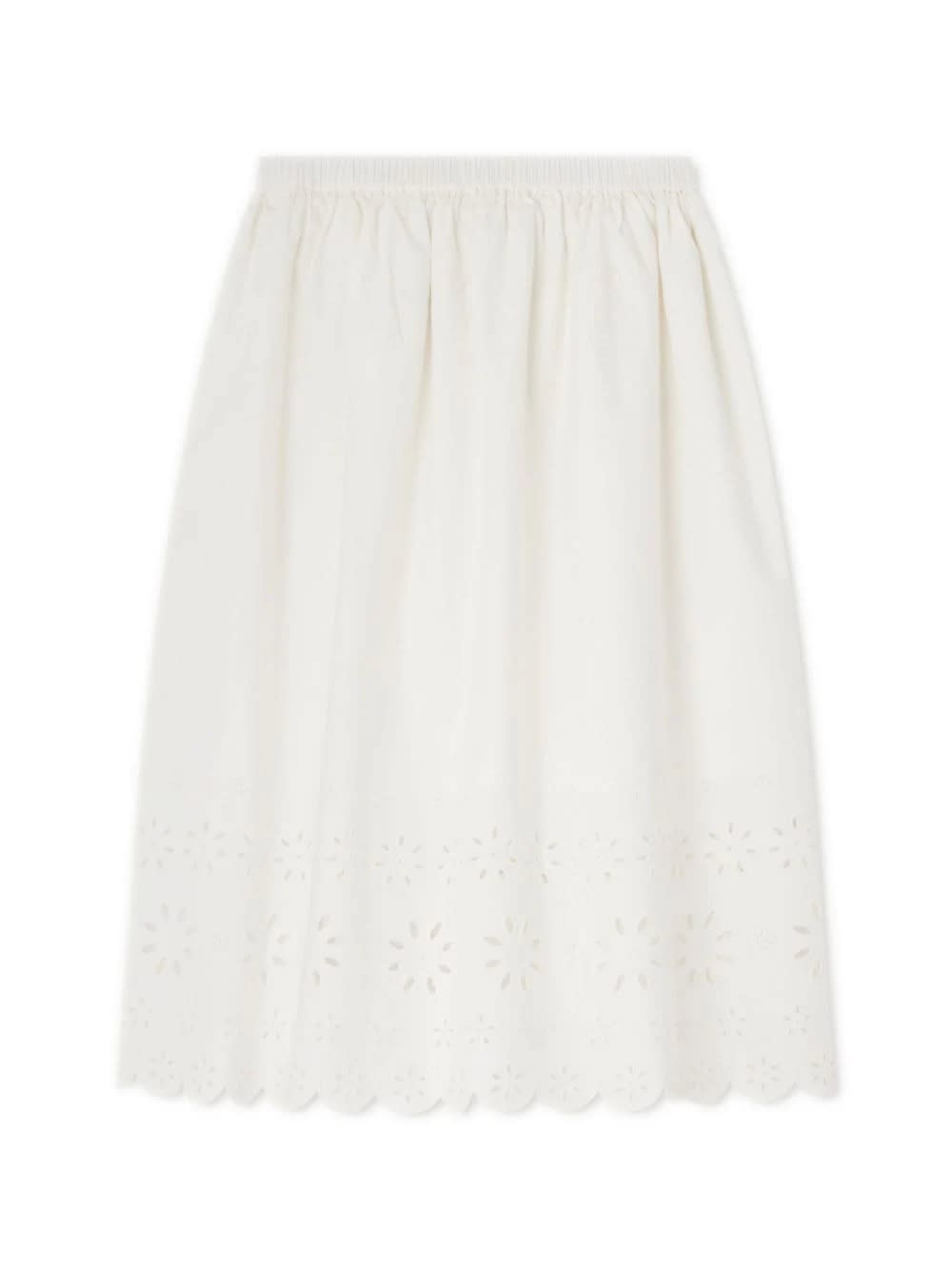 Shop Bonpoint Milk White Flora Skirt