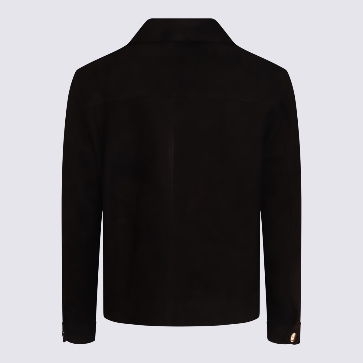 Shop Lardini Black Leather Jacket