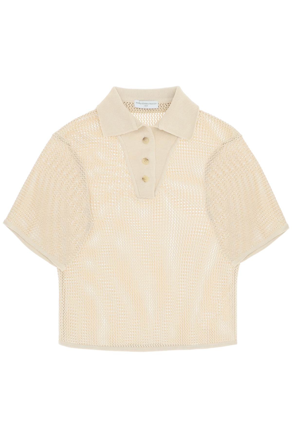 Shop Mvp Wardrobe Pfeiffer Stretch Knit Polo Shirt In Nude (beige)
