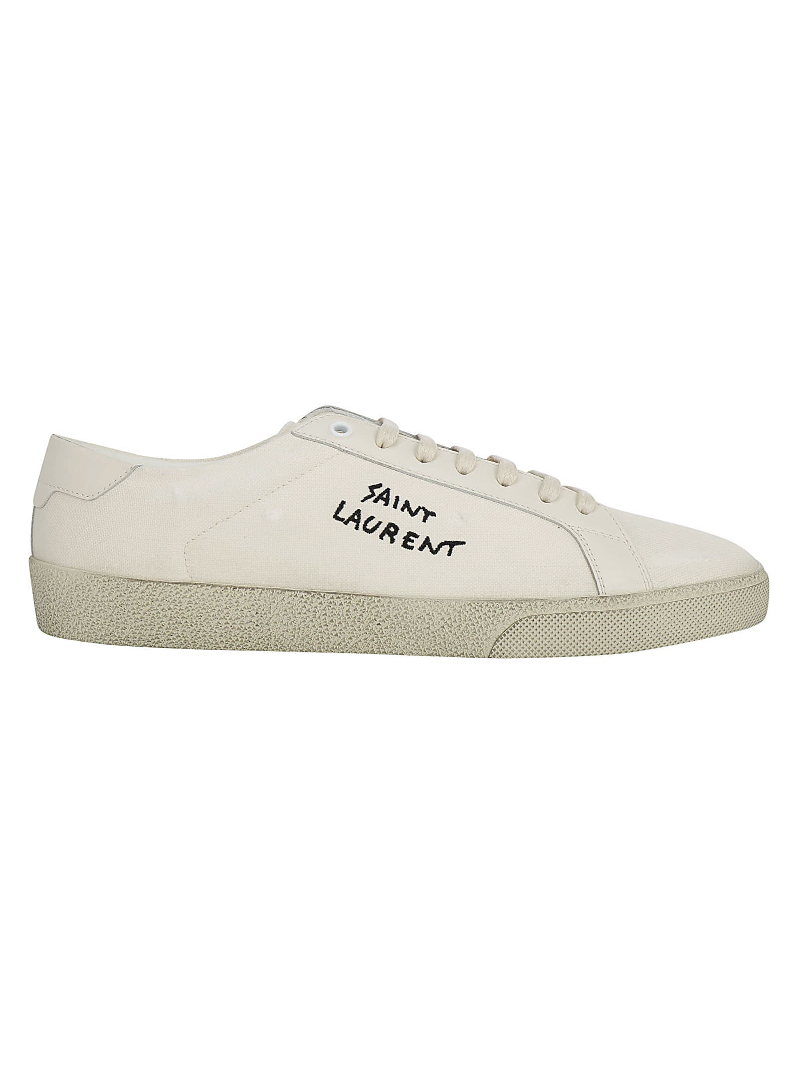 Shop Saint Laurent Sl06 Signa Sneakers In Bianco