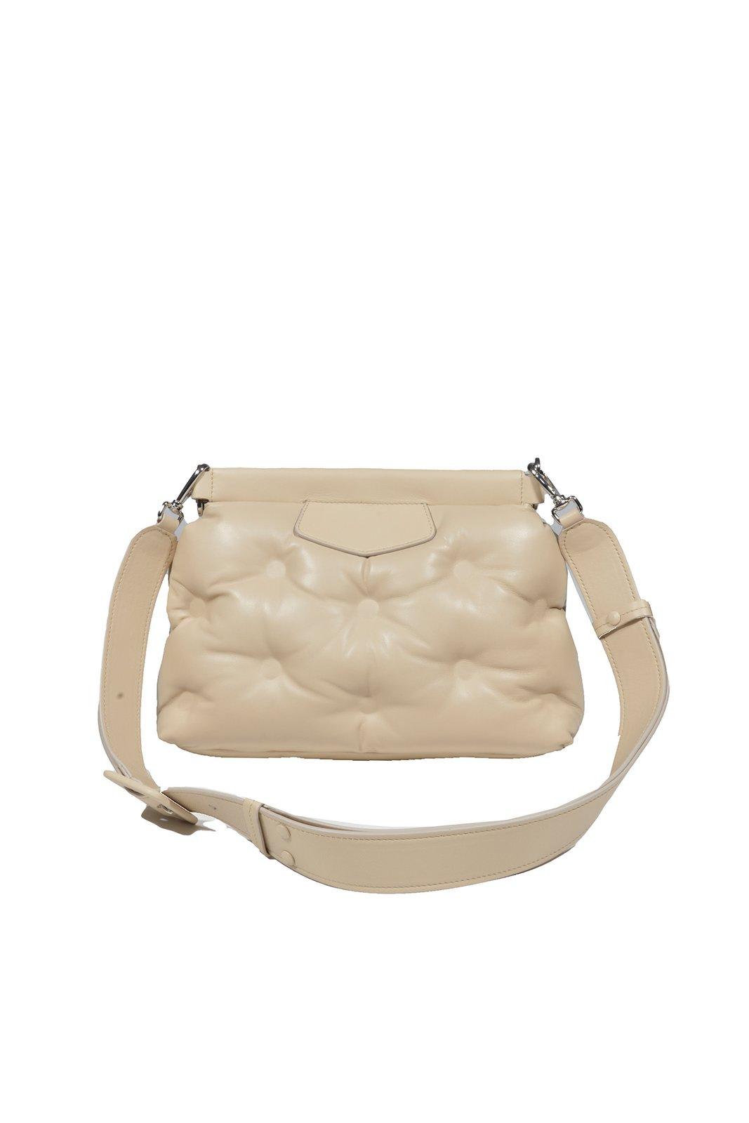 Shop Maison Margiela Glam Slam Quilted Shoulder Bag In Beige