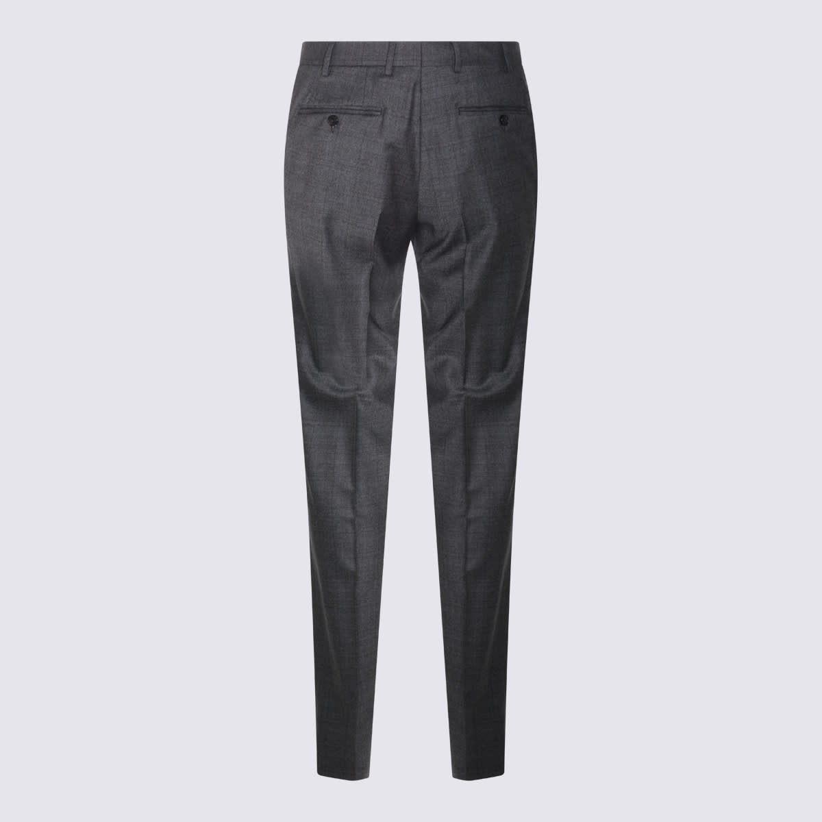 Canali Belt Loop Casual Pants In Gray